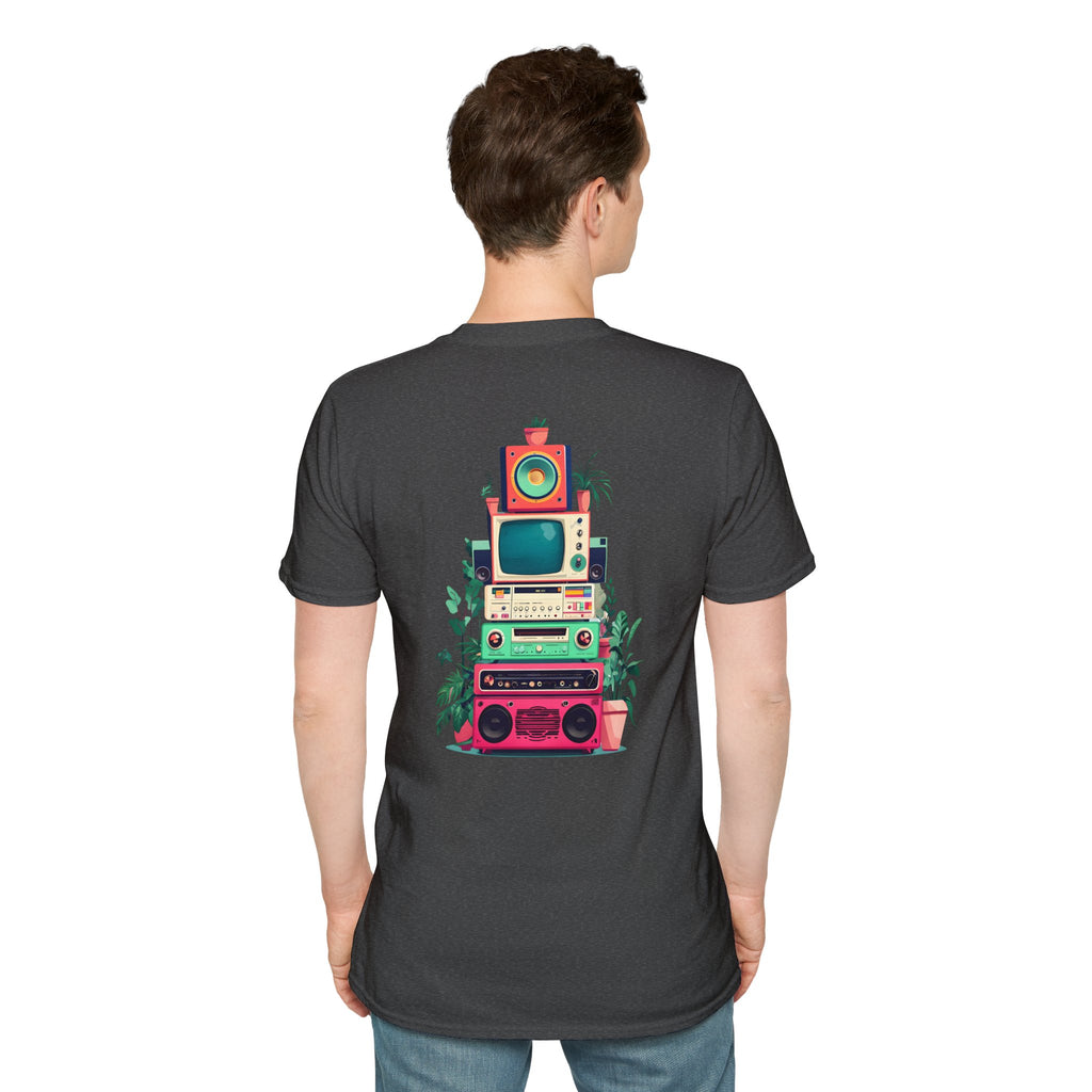 Retro Beach Vibes Unisex Softstyle T-Shirt, Casual Summer Tee, Vintage Style Shirt, Music Lover Gift, Relaxed Fit Apparel