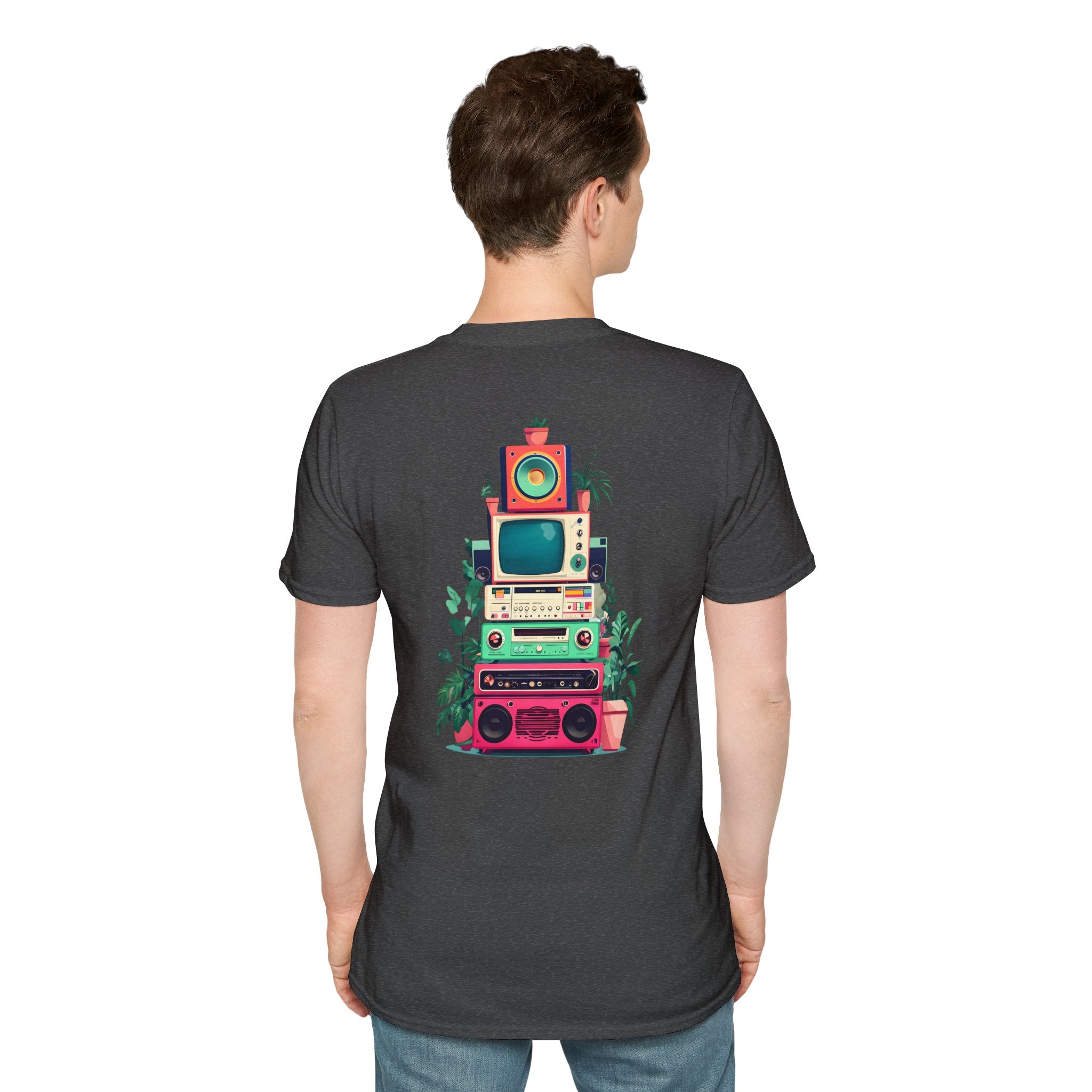 Retro Beach Vibes Unisex Softstyle T-Shirt, Casual Summer Tee, Vintage Style Shirt, Music Lover Gift, Relaxed Fit Apparel