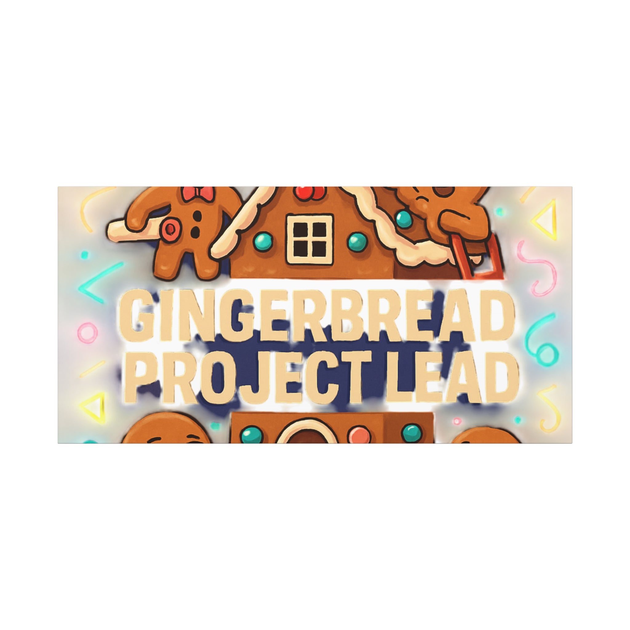 Gingerbread Project Lead Canvas Art — Holiday Kitchen Wall Decor