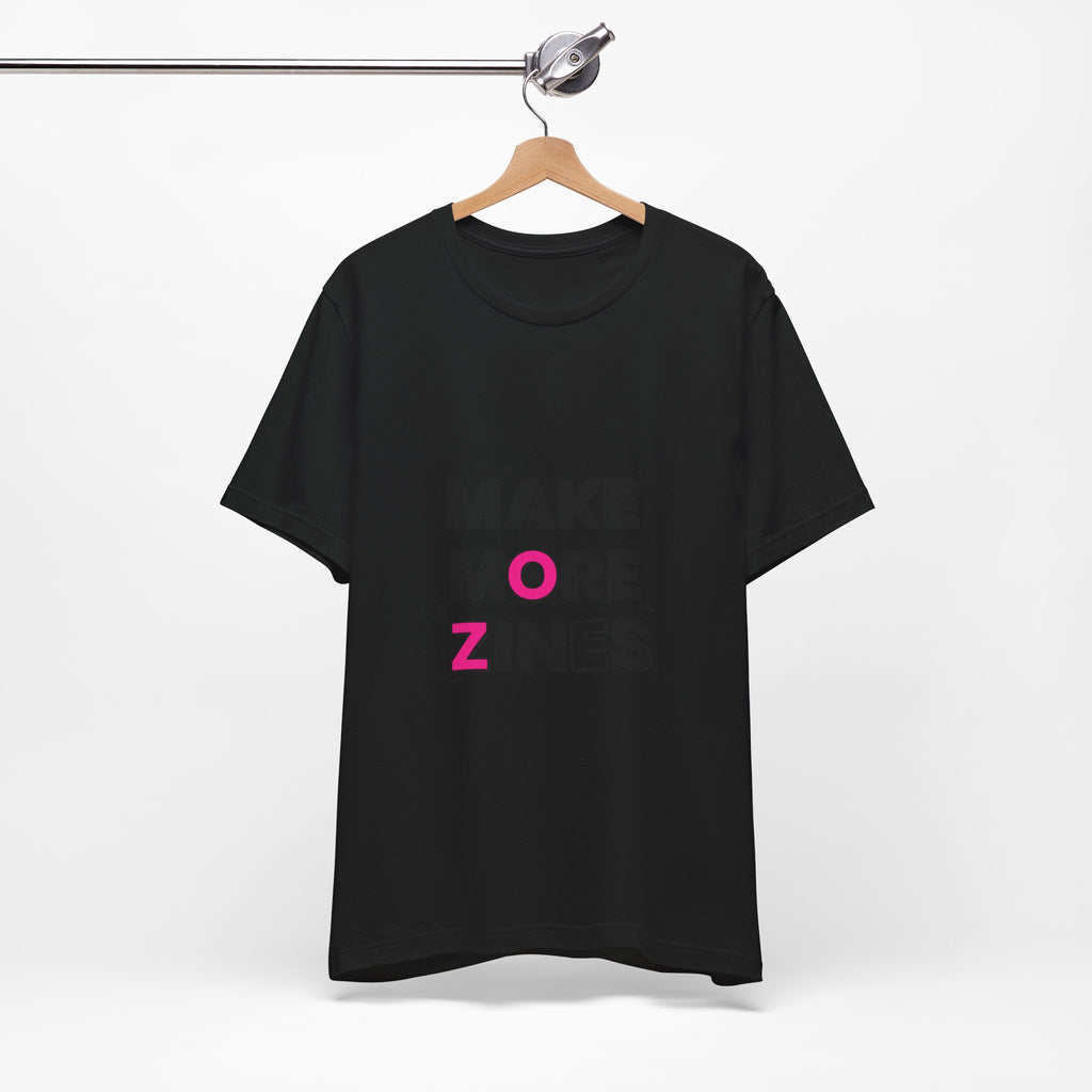 MAKE MORE ZINES Tee | ransom collage shirt, zine style cutout letters