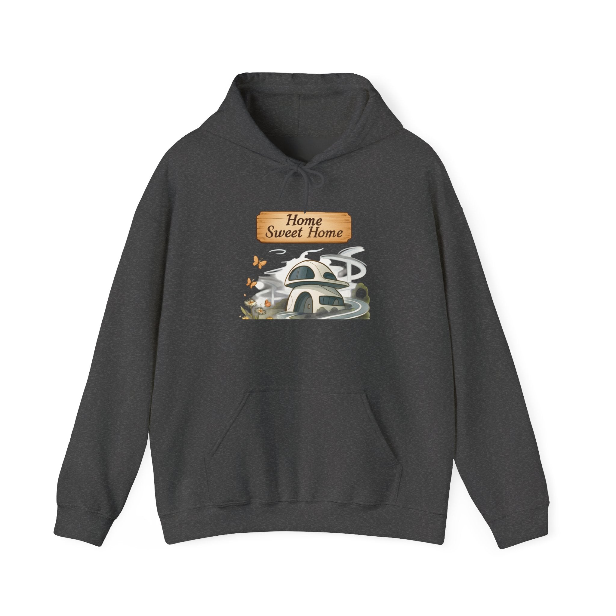 Hoodie - 'Home Sweet Home' Cozy Cottage Hoodie, Rustic Floral House Sweatshirt