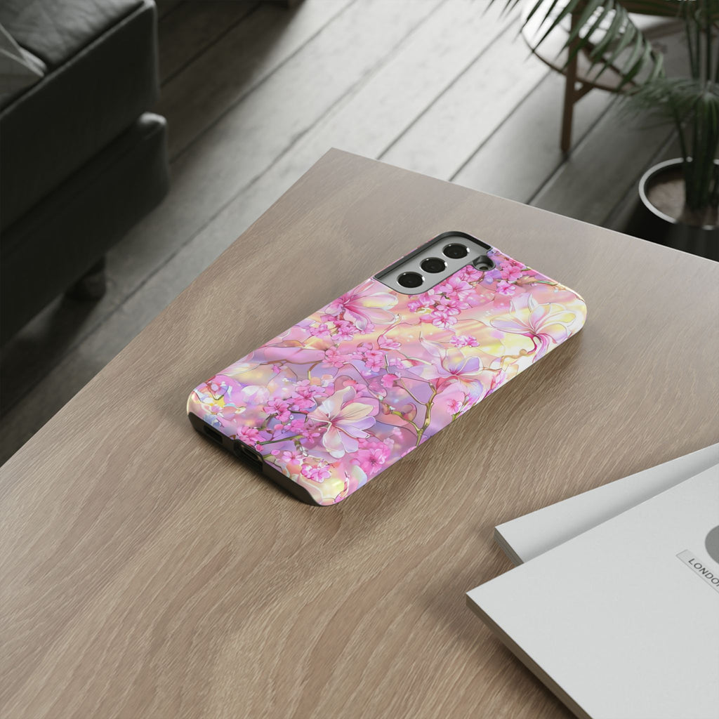 Floral Elegance Tough Phone Case – Dual-Layer Protection for iPhone 17/16/15 & Samsung | Glossy or Matte Finish | Morphesa