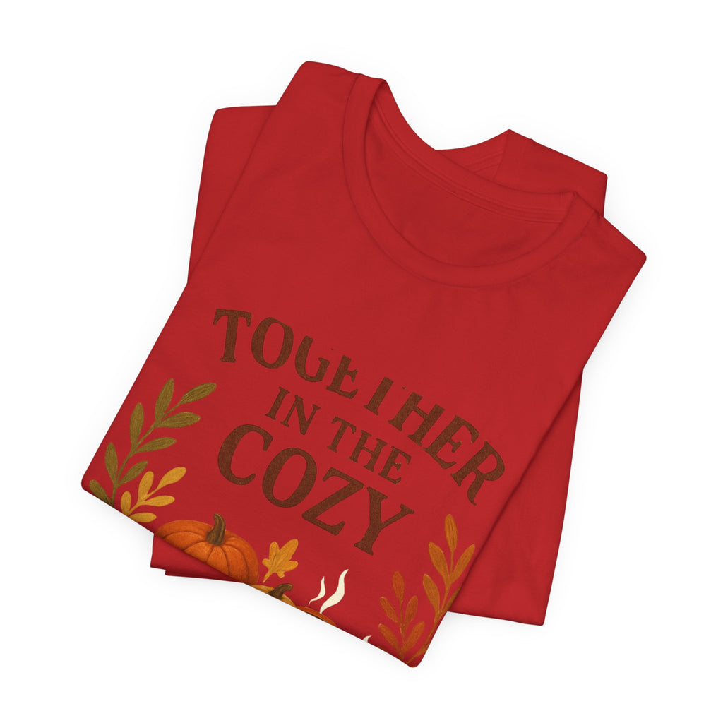 Cozy Together Fall Tee — "Together in the Cozy" Pumpkin Autumn Shirt
