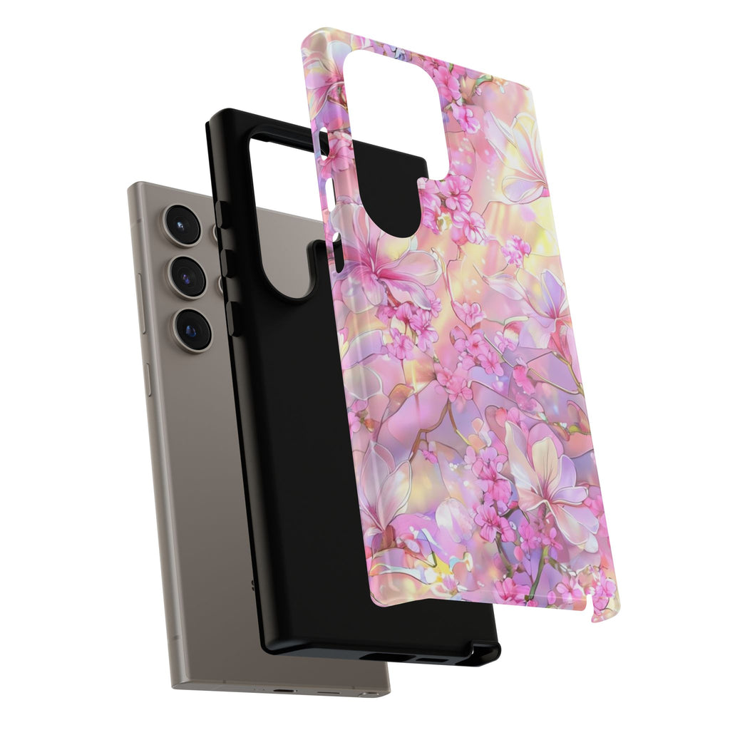 Floral Elegance Tough Phone Case – Dual-Layer Protection for iPhone 17/16/15 & Samsung | Glossy or Matte Finish | Morphesa