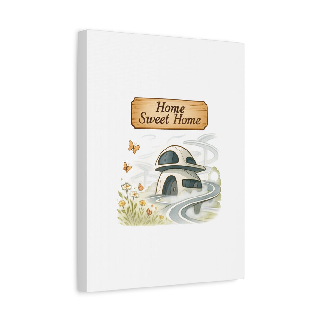 Home Sweet Home Canvas Wall Art — Cozy Cottage Matte Stretched Canvas