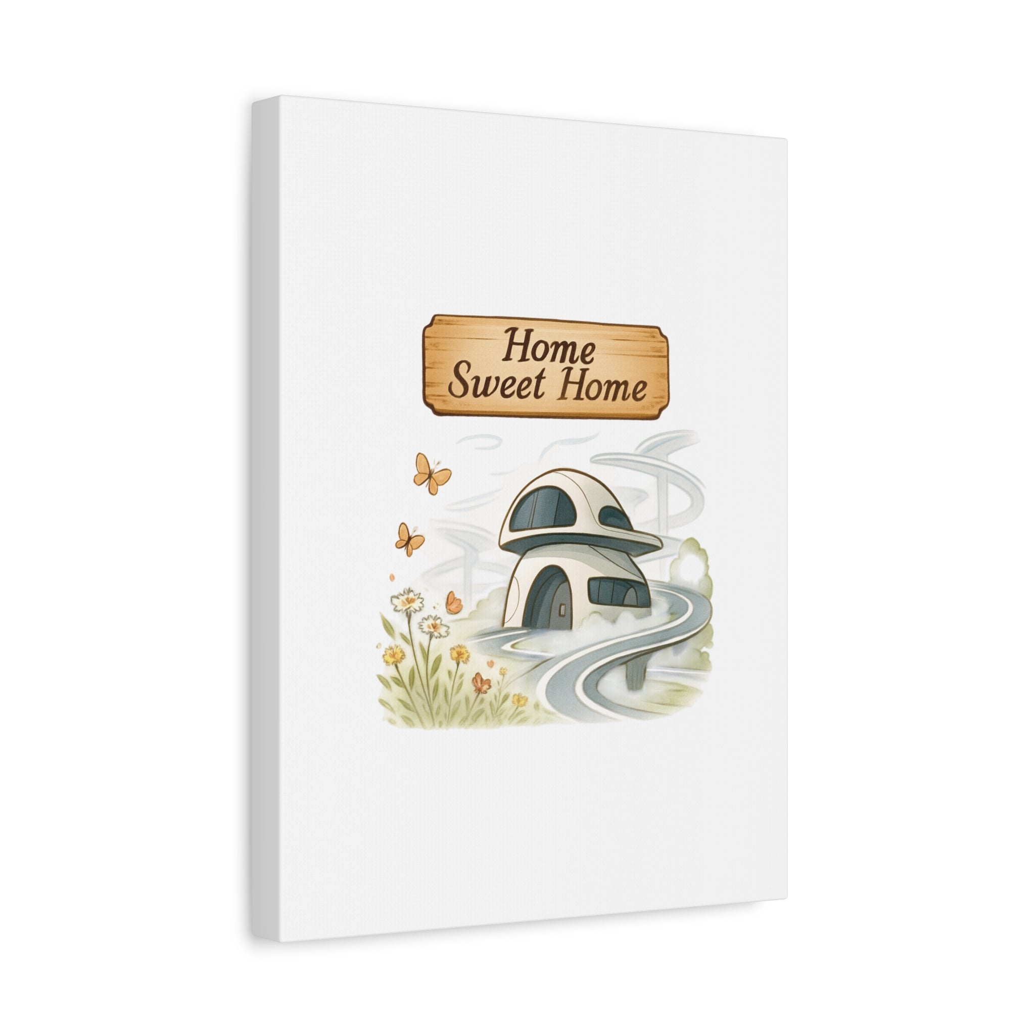 Home Sweet Home Canvas Wall Art — Cozy Cottage Matte Stretched Canvas