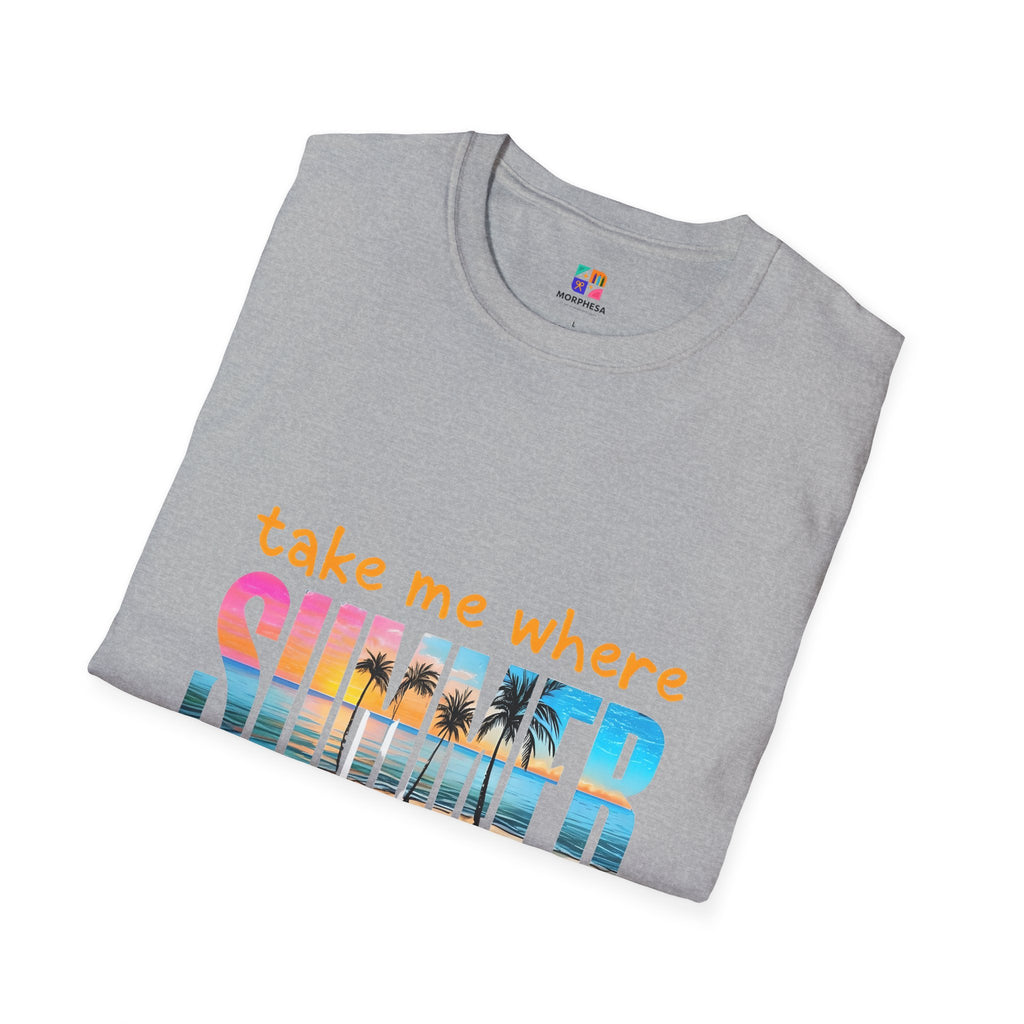 Summer Vibes Unisex T-Shirt | Take Me Where Summer Never Ends | Casual Wear, Vacation Shirt, Beach Tee, Gift Idea, Summer Collection