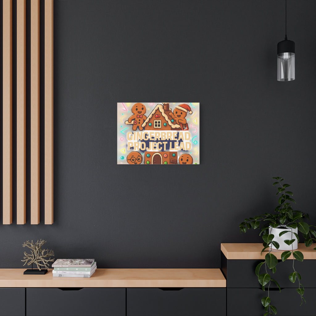 Gingerbread Project Lead Canvas Art — Holiday Kitchen Wall Decor