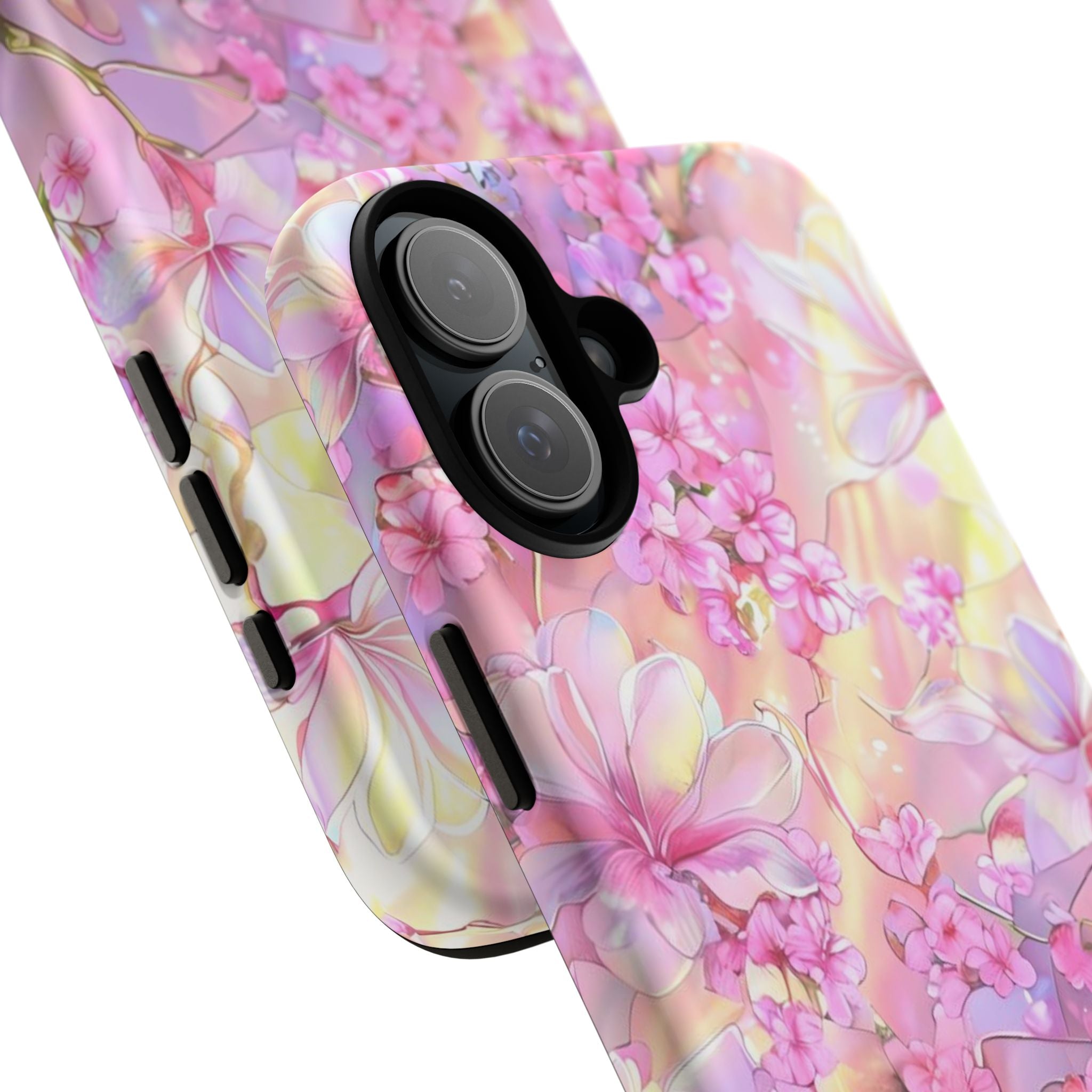 Floral Elegance Tough Phone Case – Dual-Layer Protection for iPhone 17/16/15 & Samsung | Glossy or Matte Finish | Morphesa
