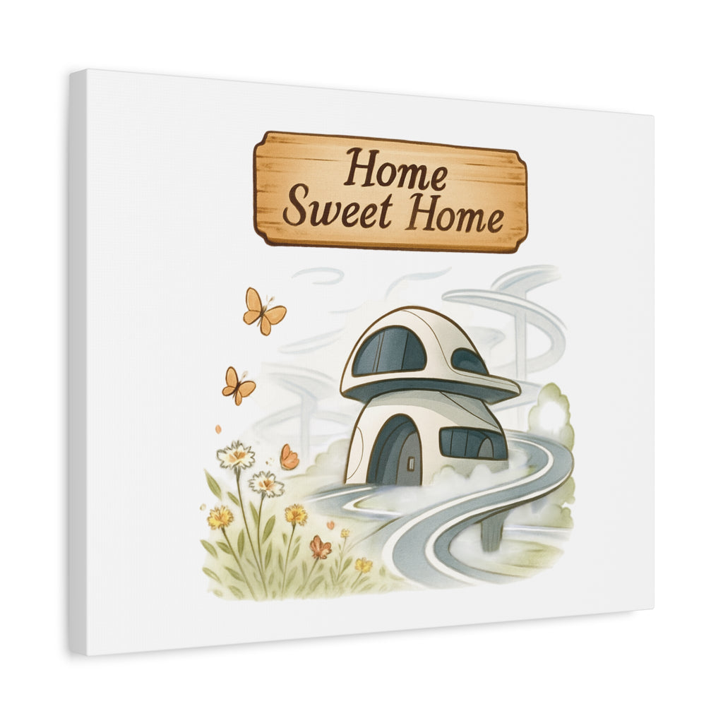 Home Sweet Home Canvas Wall Art — Cozy Cottage Matte Stretched Canvas