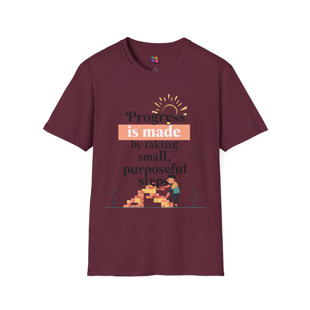 Motivational T-Shirt, Inspirational Gift for Personal Growth, Progress Quote Tee, Everyday Wear, Encouragement Apparel