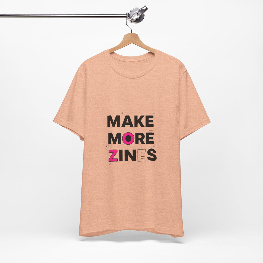 MAKE MORE ZINES Tee | ransom collage shirt, zine style cutout letters