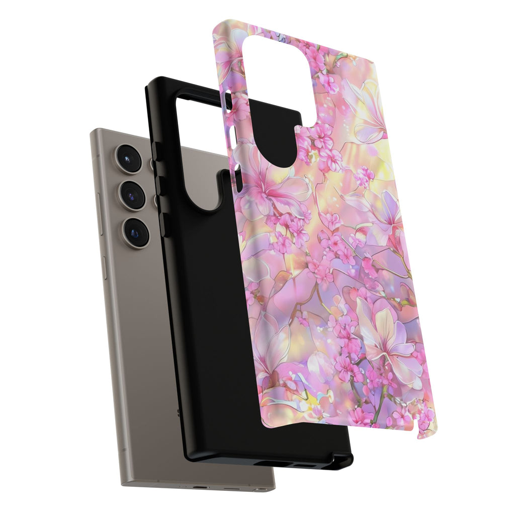 Floral Elegance Tough Phone Case – Dual-Layer Protection for iPhone 17/16/15 & Samsung | Glossy or Matte Finish | Morphesa