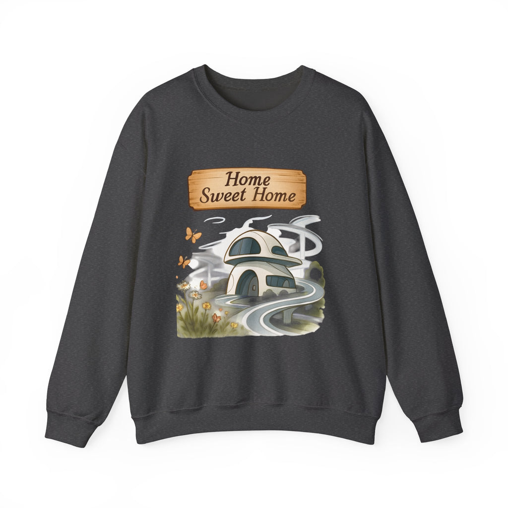 Crewneck Sweatshirt — “Home Sweet Home” Cozy Cottage Graphic