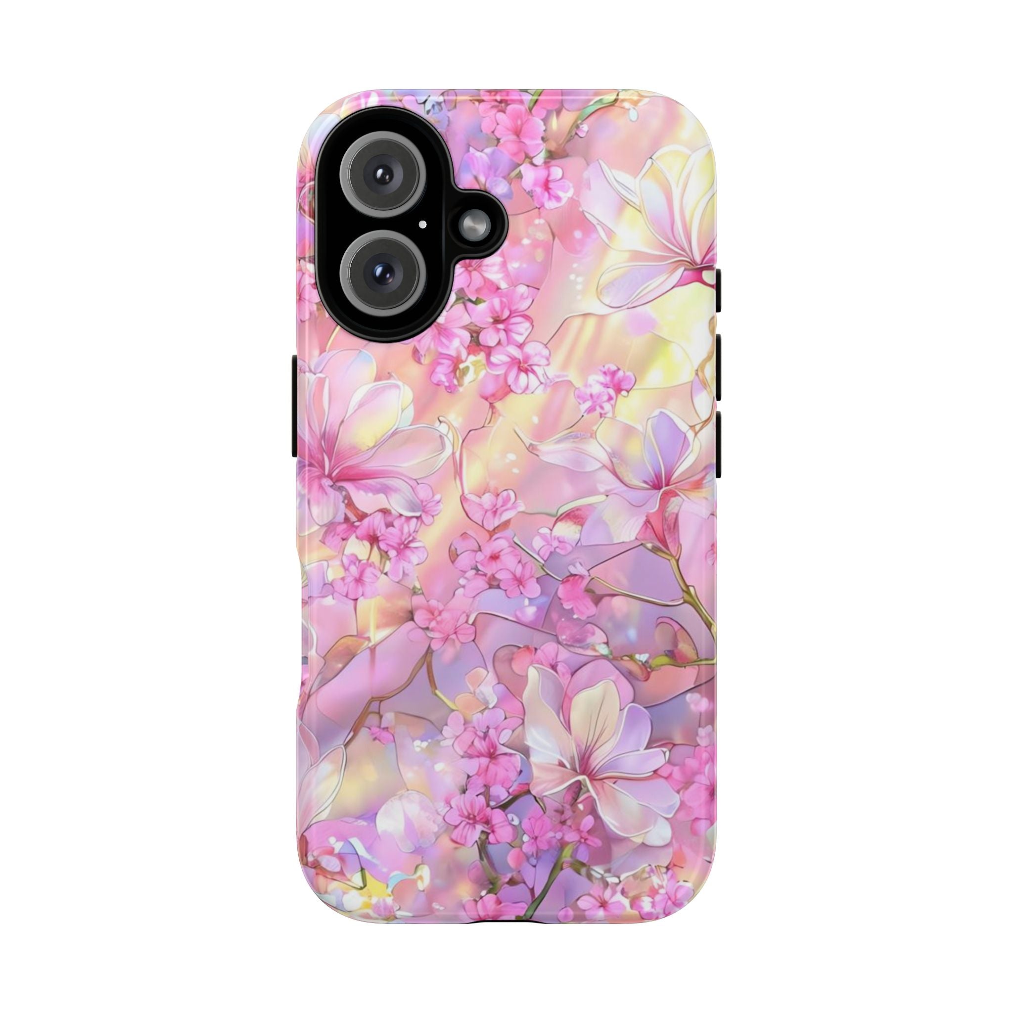 Floral Elegance Tough Phone Case – Dual-Layer Protection for iPhone 17/16/15 & Samsung | Glossy or Matte Finish | Morphesa