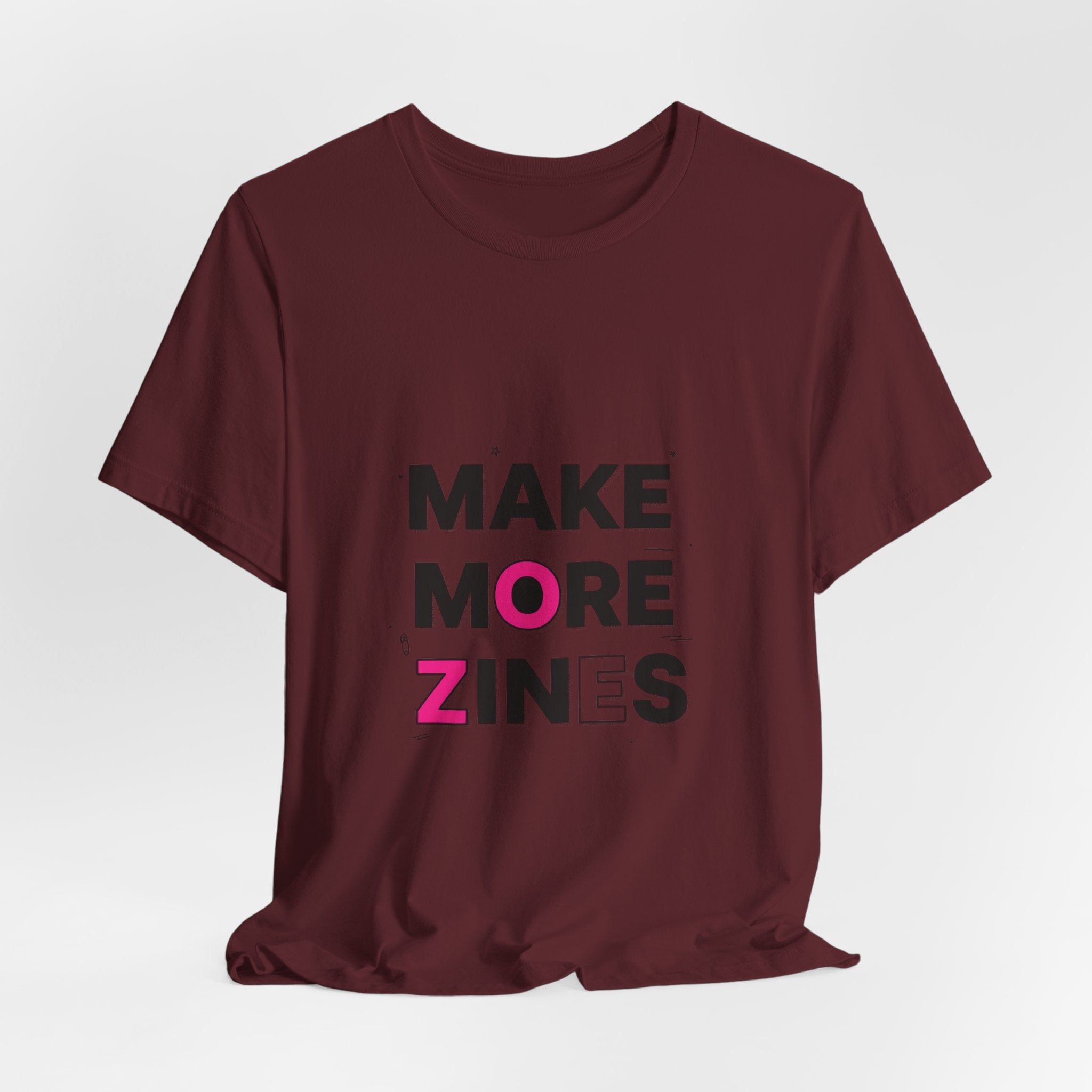 MAKE MORE ZINES Tee | ransom collage shirt, zine style cutout letters