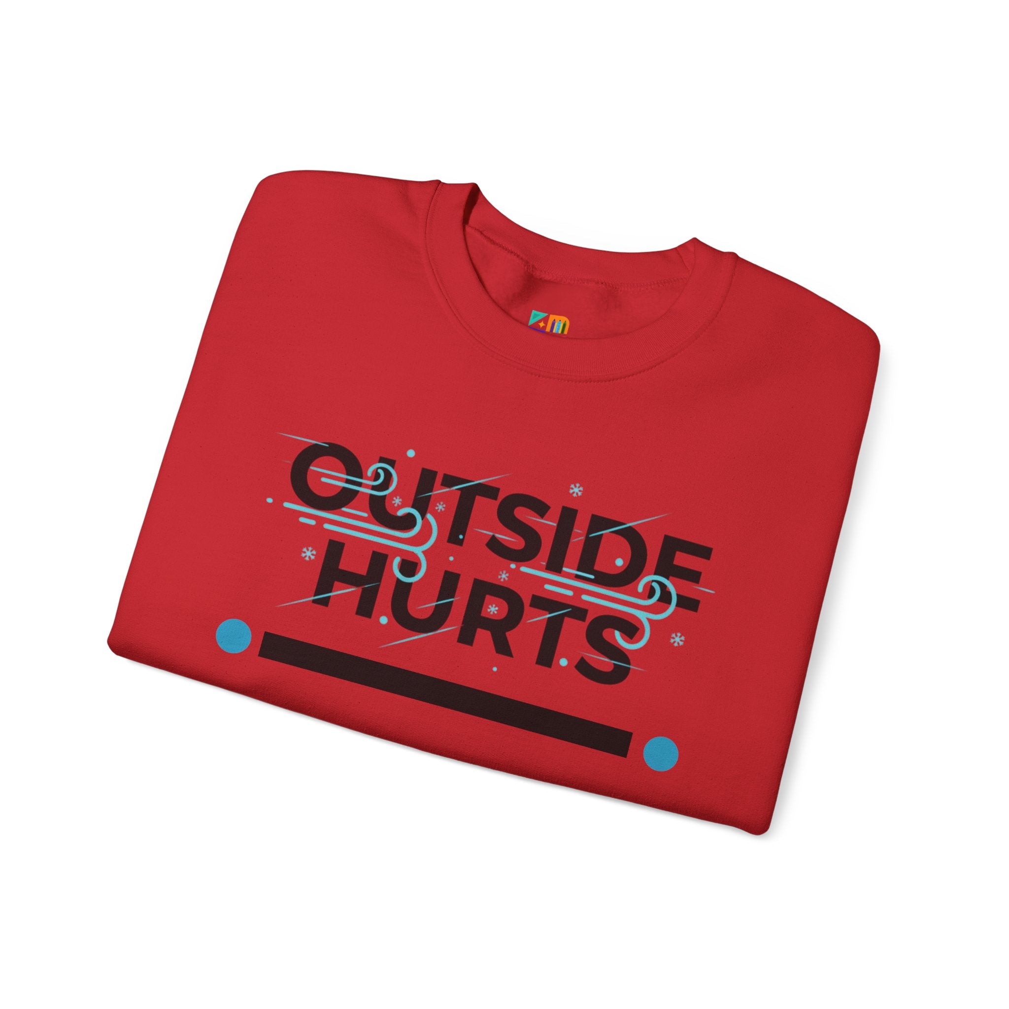 OUTSIDE HURTS Sweatshirt | Winter meme, Cold humor minimalist crewneck