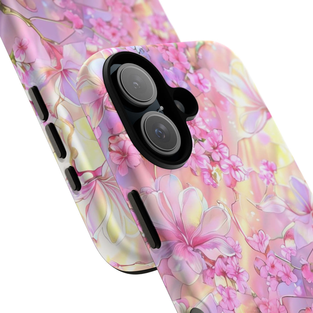 Floral Elegance Tough Phone Case – Dual-Layer Protection for iPhone 17/16/15 & Samsung | Glossy or Matte Finish | Morphesa