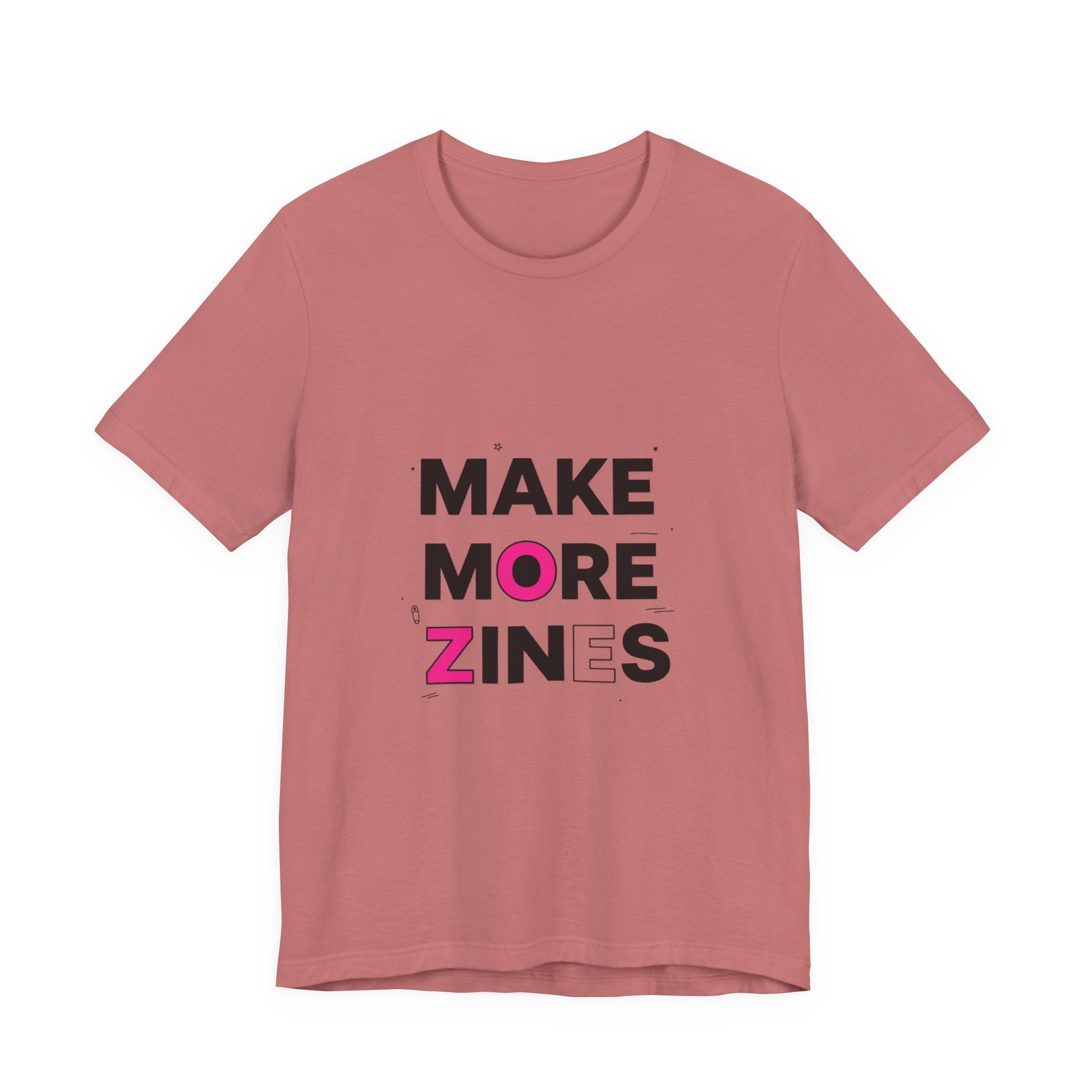 MAKE MORE ZINES Tee | ransom collage shirt, zine style cutout letters