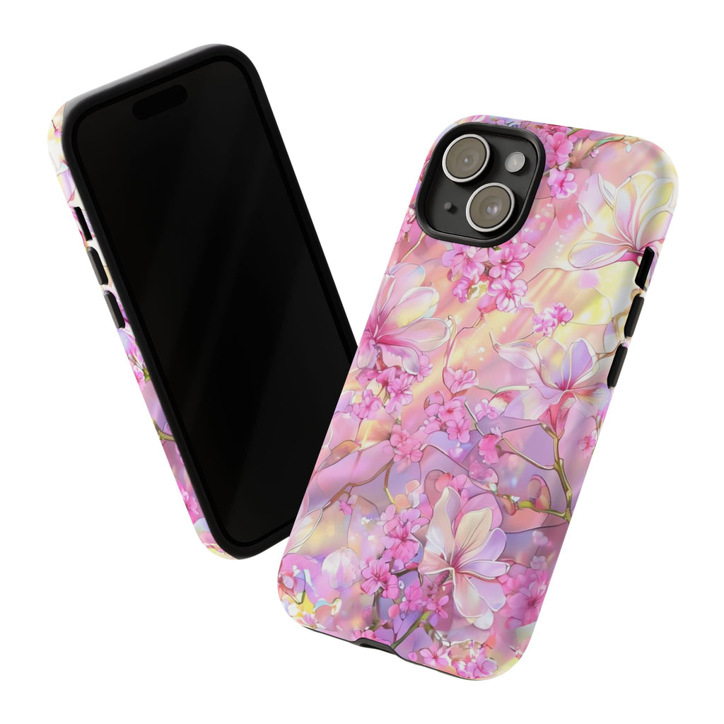 Floral Elegance Tough Phone Case – Dual-Layer Protection for iPhone 17/16/15 & Samsung | Glossy or Matte Finish | Morphesa