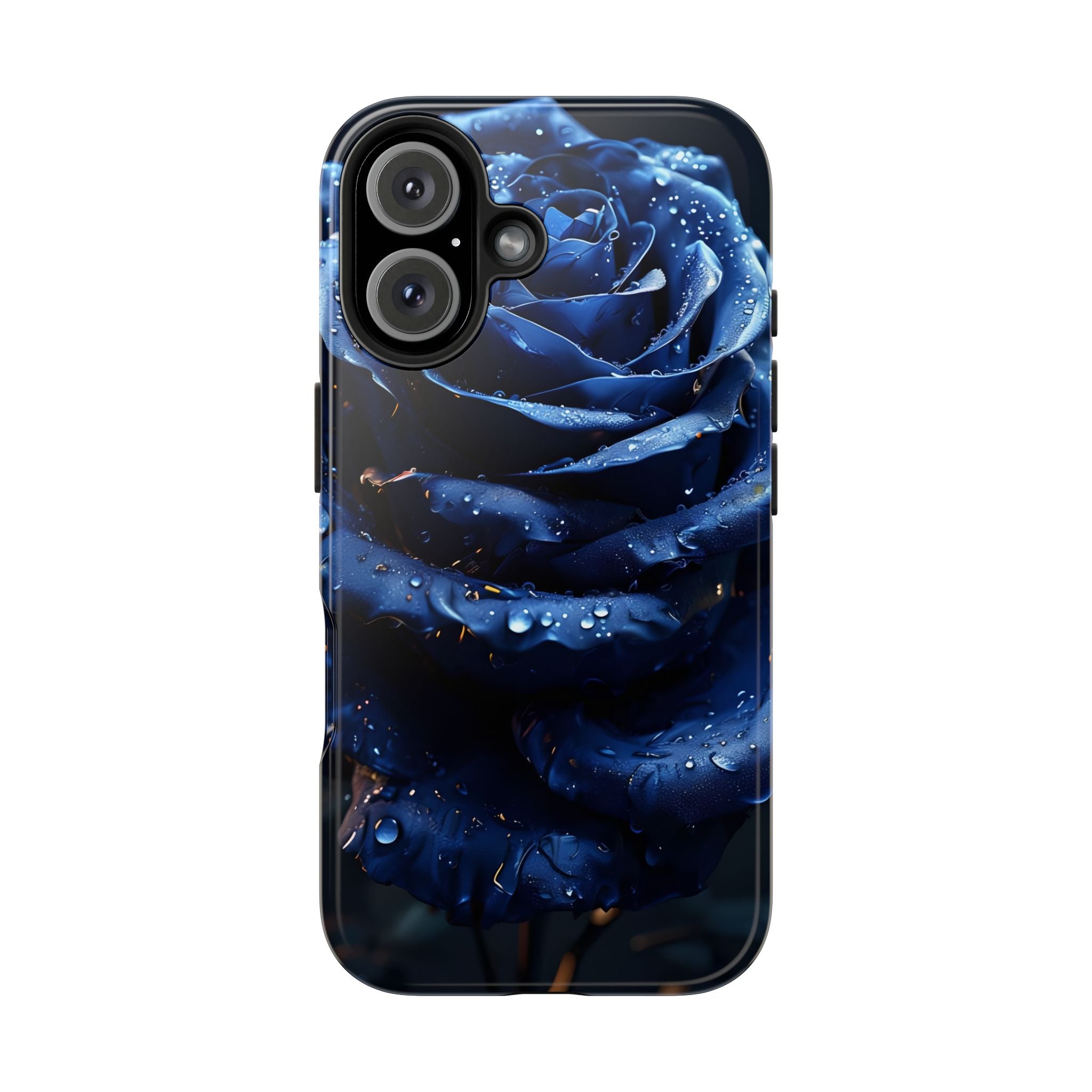 iPhone 17 Pro Max Tough Phone Case - Elegant Blue Rossy Design