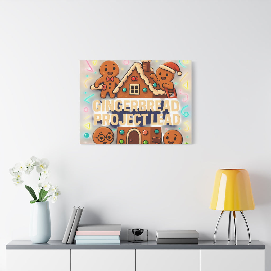 Gingerbread Project Lead Canvas Art — Holiday Kitchen Wall Decor