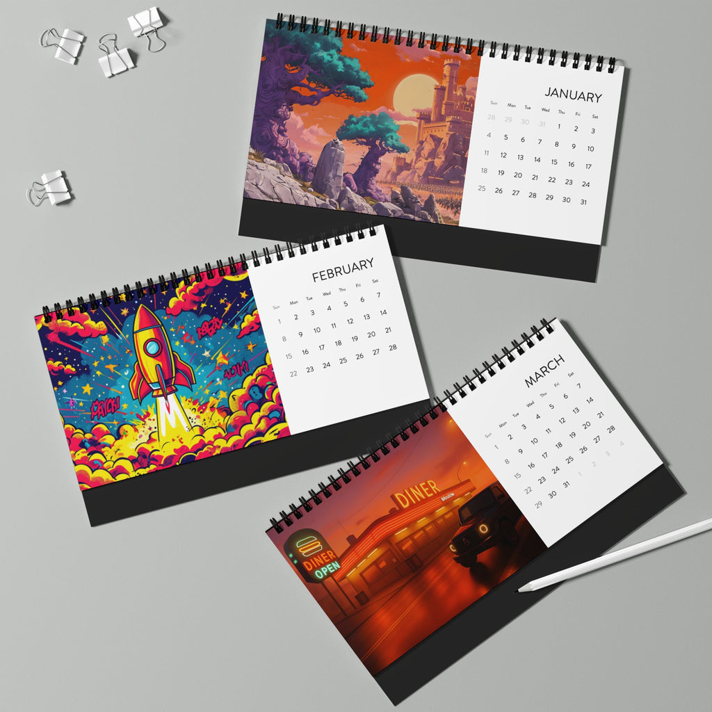 2026 Multidesign Morphesa Desktop Calendar — 2026 Grid