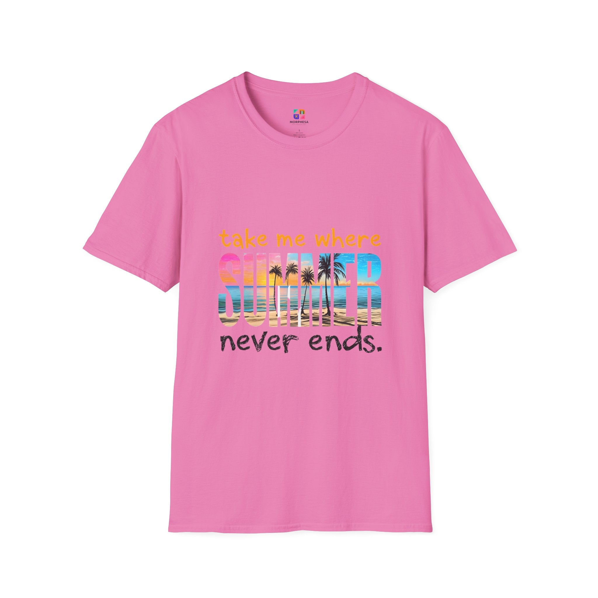 Summer Vibes Unisex T-Shirt | Take Me Where Summer Never Ends | Casual Wear, Vacation Shirt, Beach Tee, Gift Idea, Summer Collection