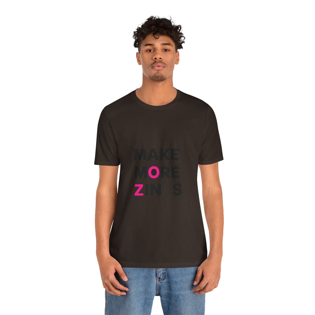 MAKE MORE ZINES Tee | ransom collage shirt, zine style cutout letters