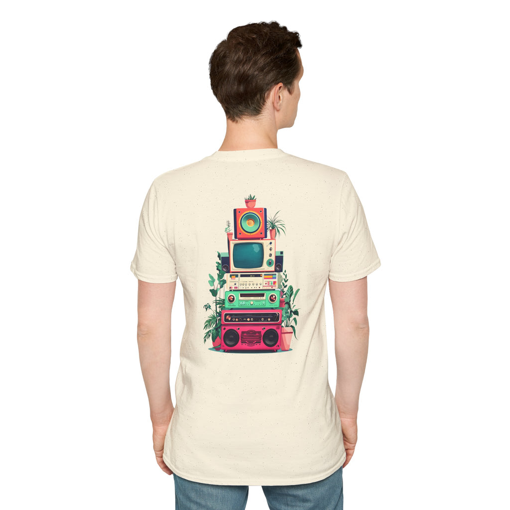 Retro Beach Vibes Unisex Softstyle T-Shirt, Casual Summer Tee, Vintage Style Shirt, Music Lover Gift, Relaxed Fit Apparel