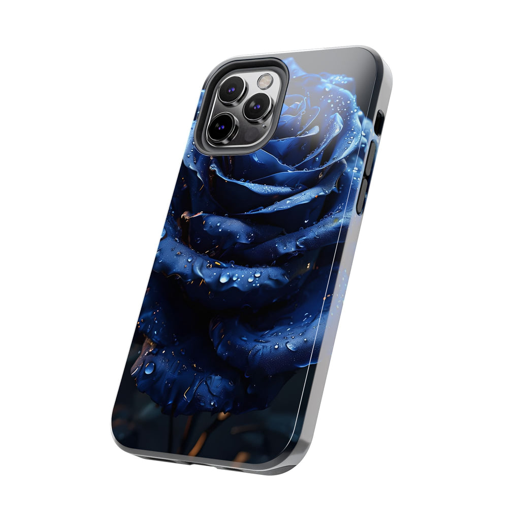 iPhone 17 Pro Max Tough Phone Case - Elegant Blue Rossy Design