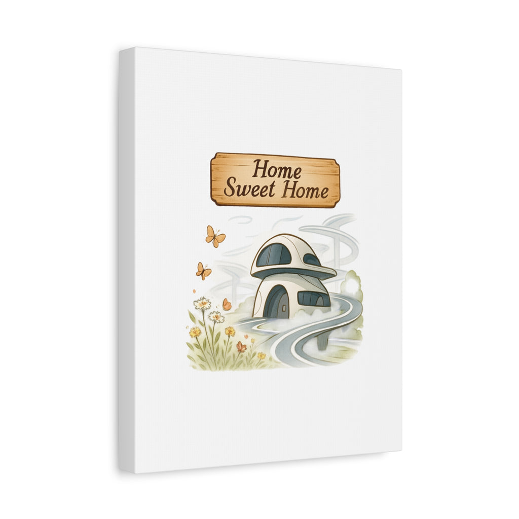 Home Sweet Home Canvas Wall Art — Cozy Cottage Matte Stretched Canvas