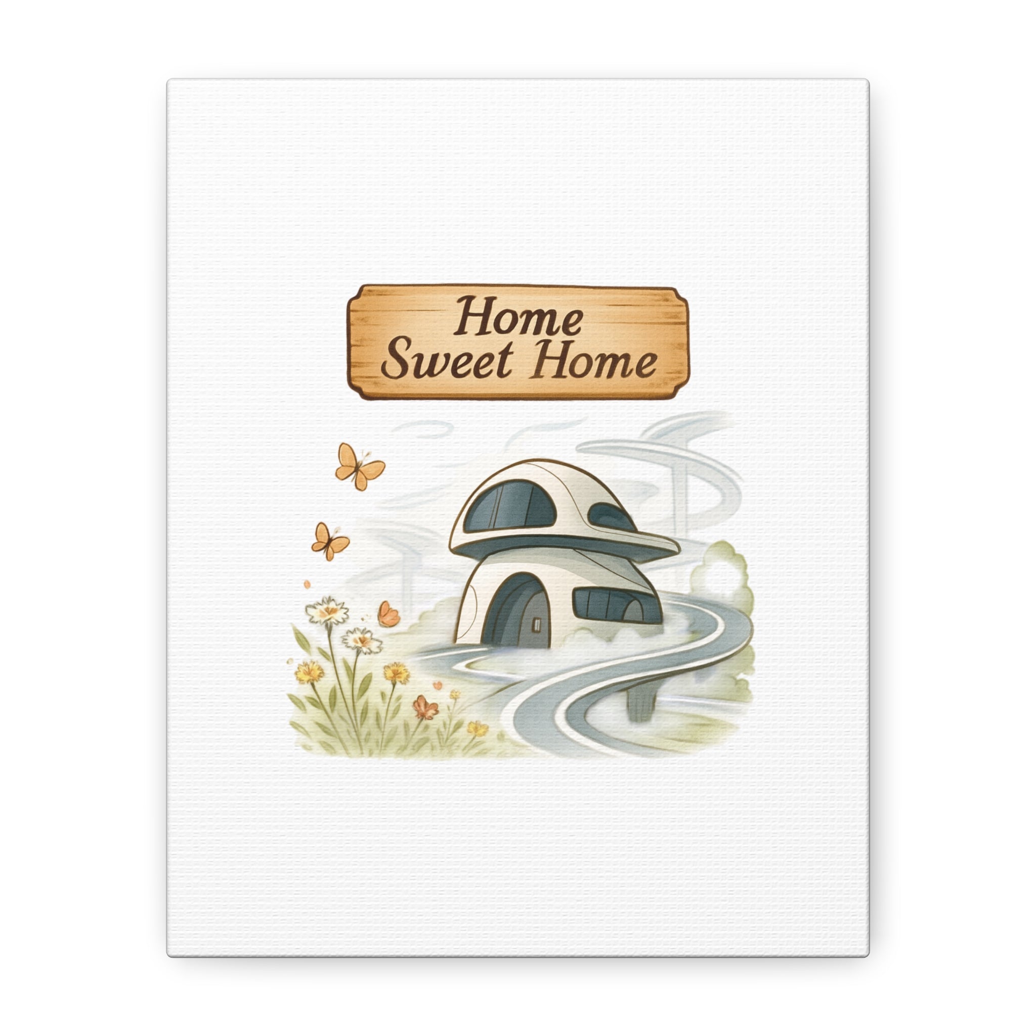 Home Sweet Home Canvas Wall Art — Cozy Cottage Matte Stretched Canvas