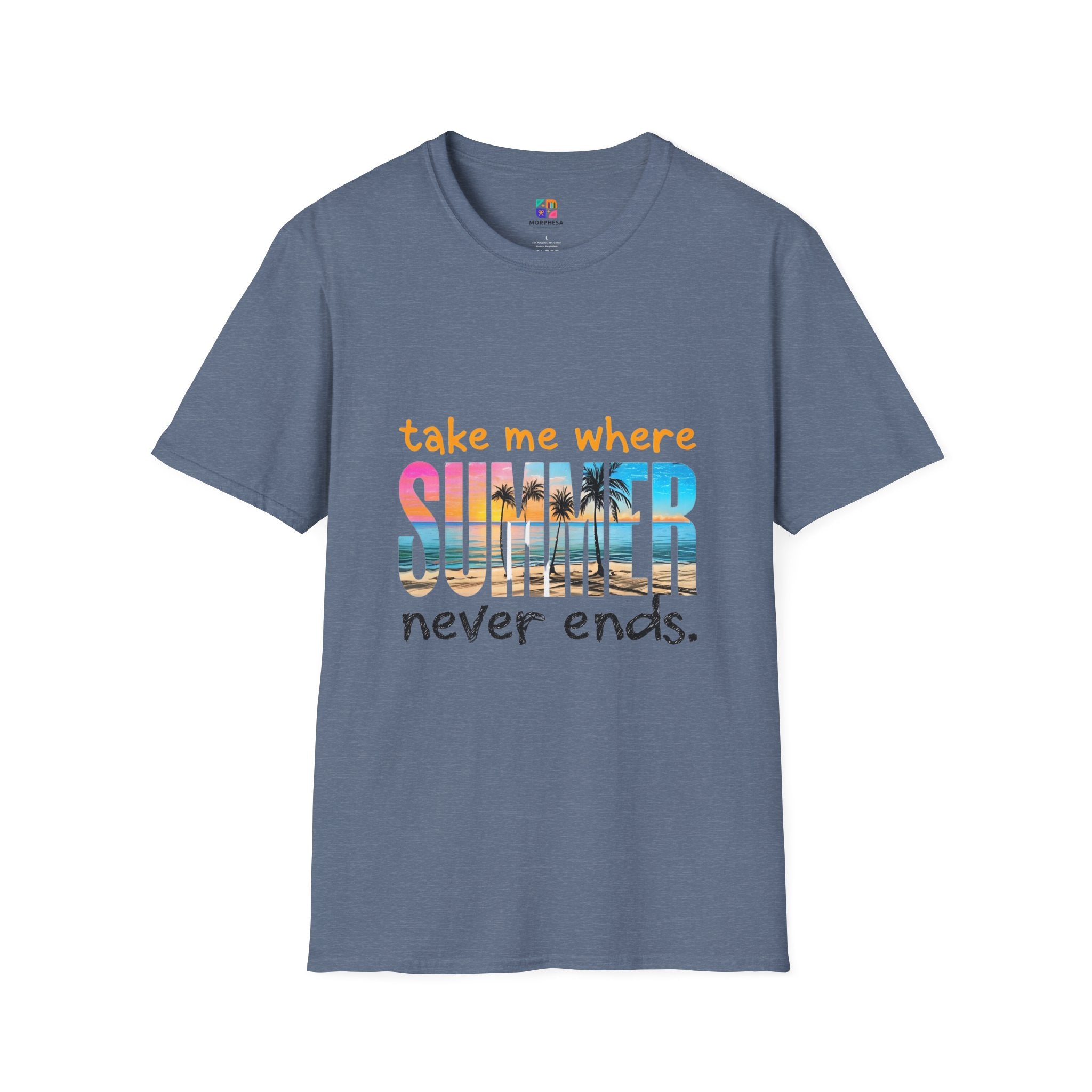 Summer Vibes Unisex T-Shirt | Take Me Where Summer Never Ends | Casual Wear, Vacation Shirt, Beach Tee, Gift Idea, Summer Collection