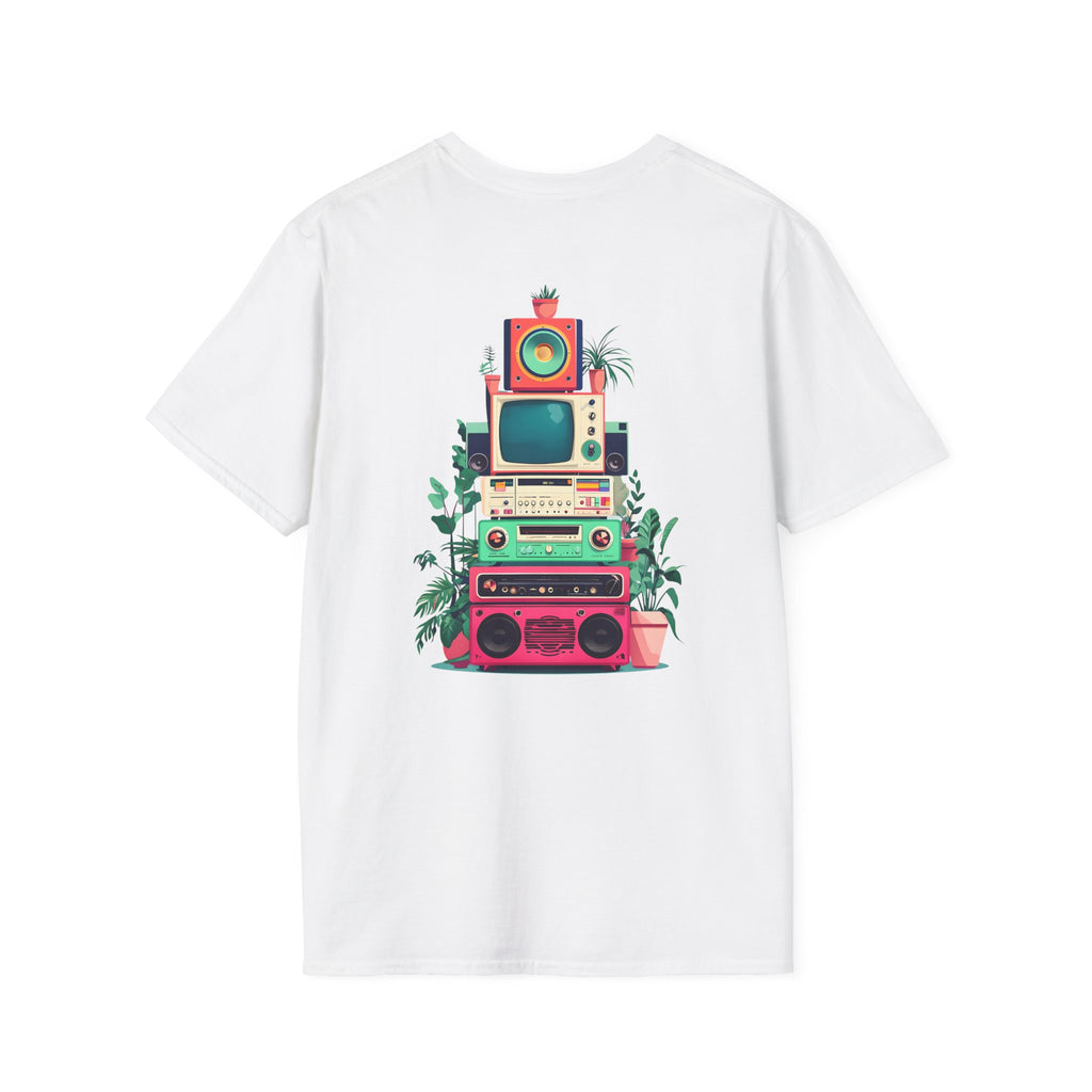 Retro Beach Vibes Unisex Softstyle T-Shirt, Casual Summer Tee, Vintage Style Shirt, Music Lover Gift, Relaxed Fit Apparel