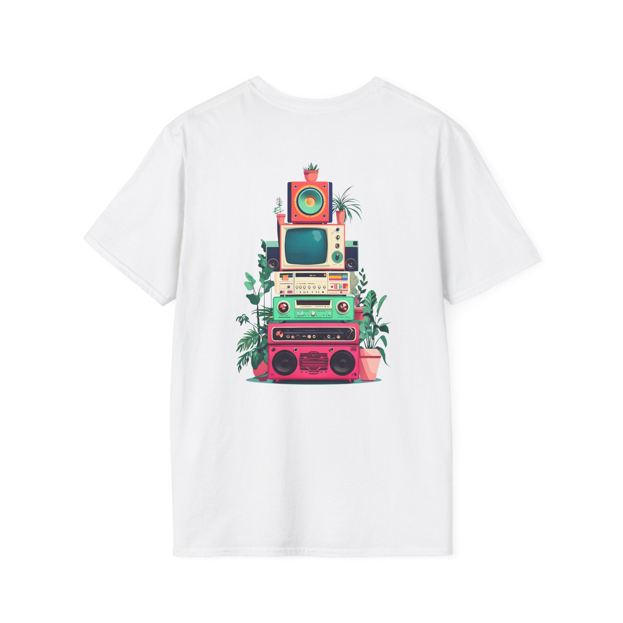 Retro Beach Vibes Unisex Softstyle T-Shirt, Casual Summer Tee, Vintage Style Shirt, Music Lover Gift, Relaxed Fit Apparel