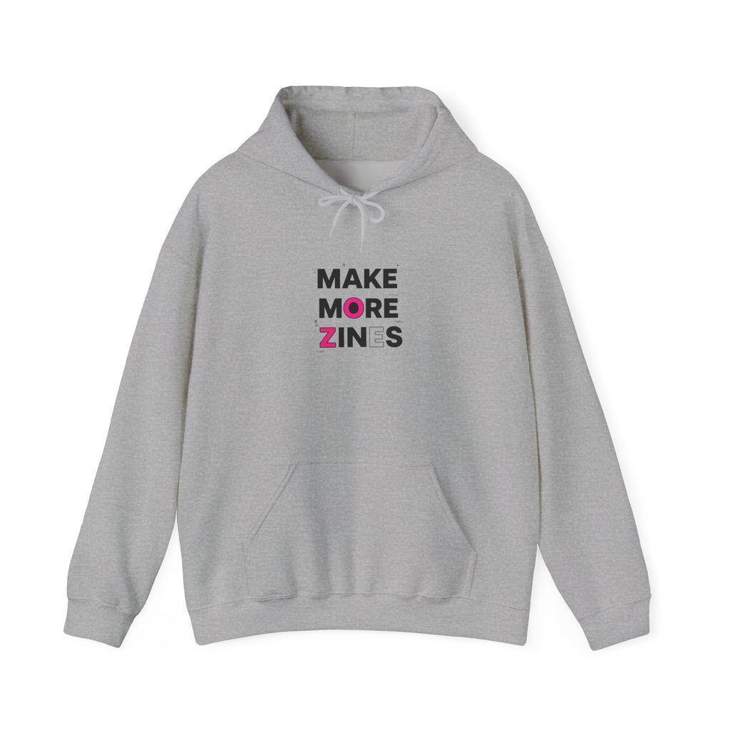 Make More Zines Hoodie | ransom collage, cutout letters design
