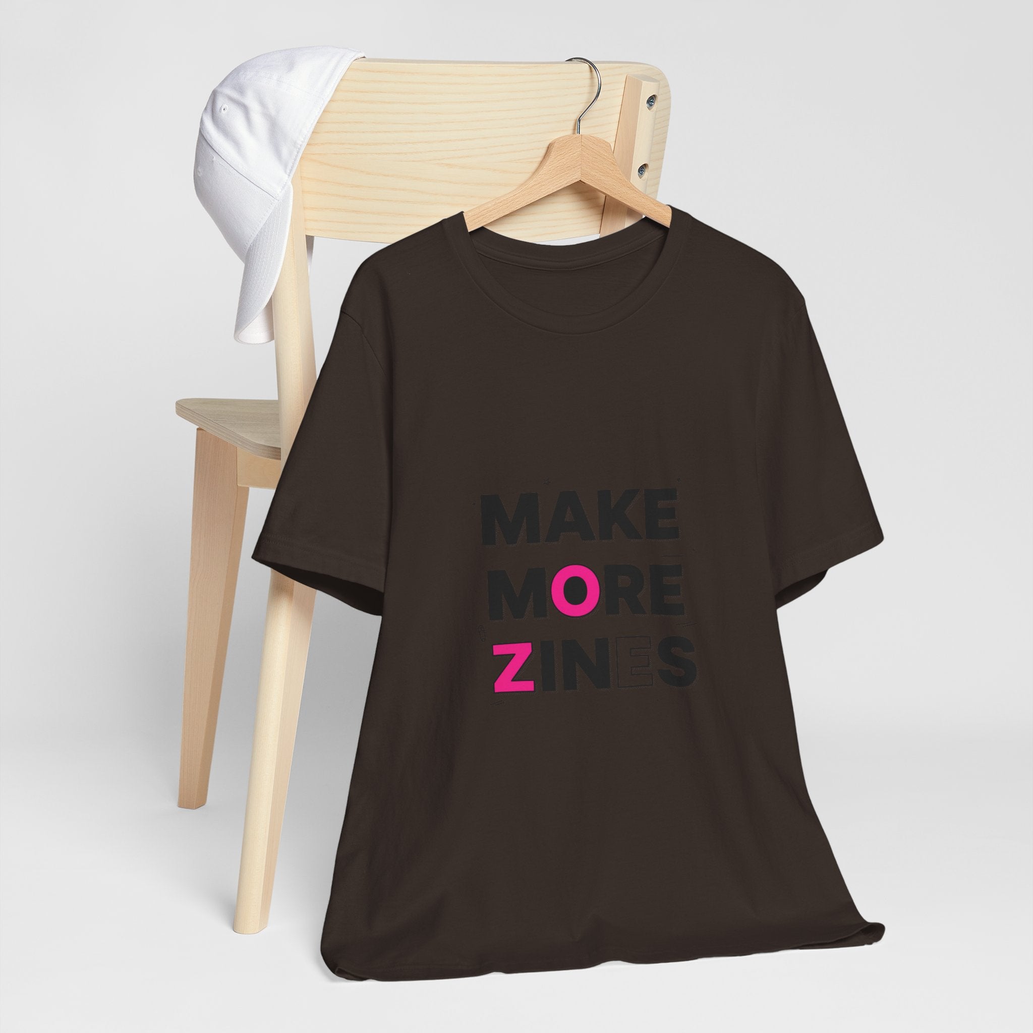 MAKE MORE ZINES Tee | ransom collage shirt, zine style cutout letters