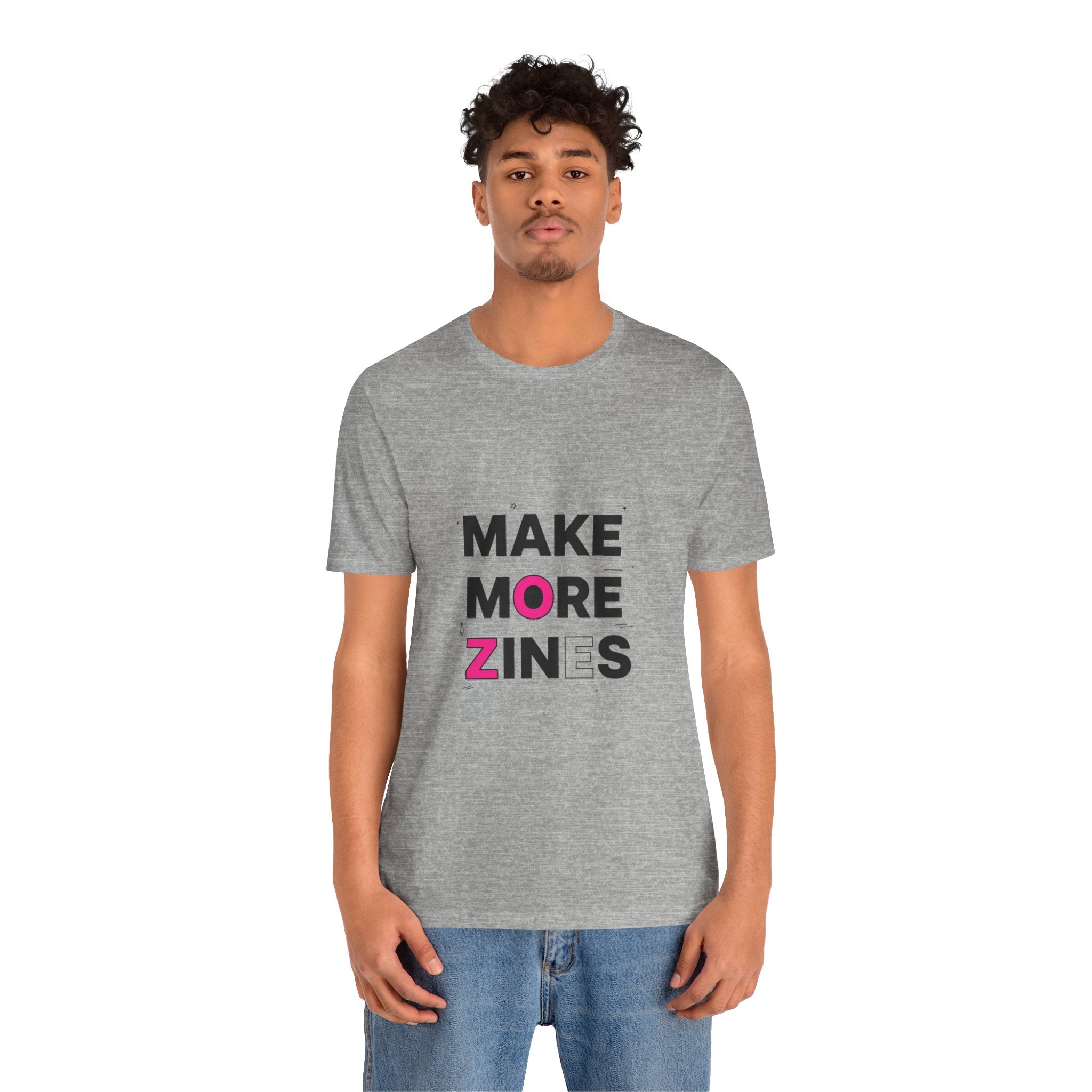 MAKE MORE ZINES Tee | ransom collage shirt, zine style cutout letters