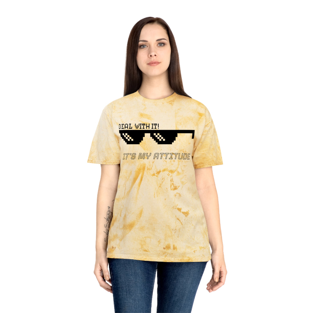 Deal With It Sunglasses Graphic Tee — "Deal With It! It’s My Attitude" Tie-Dye T-Shirt