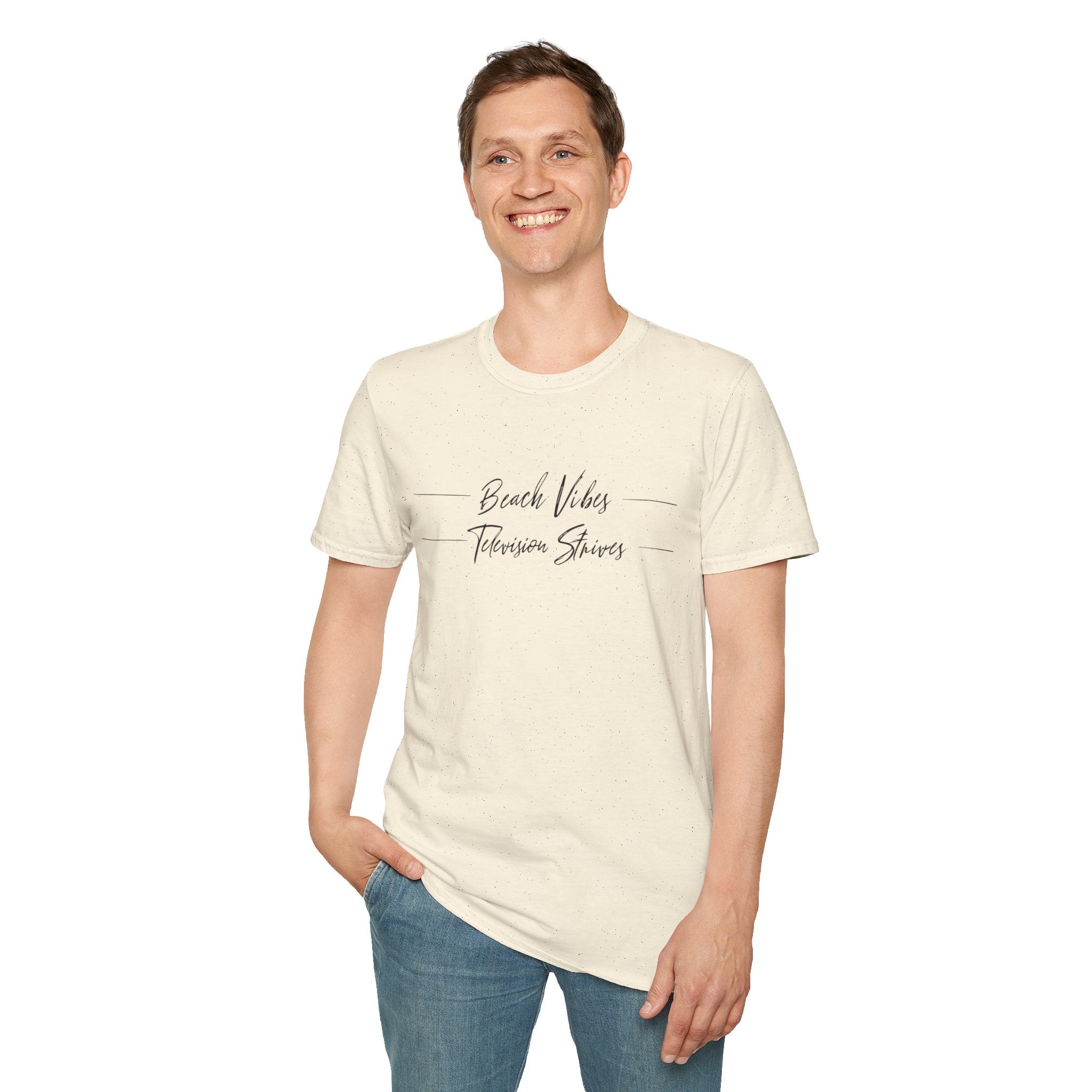 Retro Beach Vibes Unisex Softstyle T-Shirt, Casual Summer Tee, Vintage Style Shirt, Music Lover Gift, Relaxed Fit Apparel