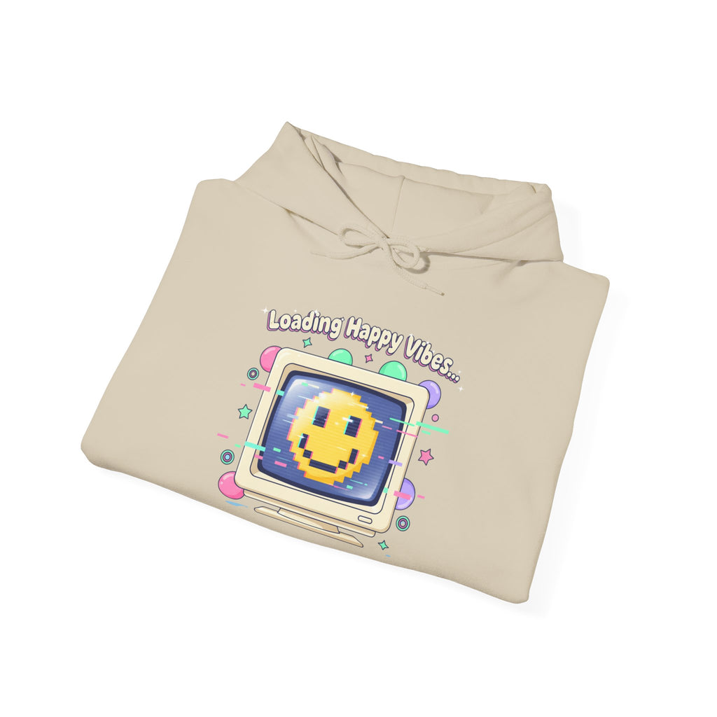 Virtual Pet Popup Hoodie | Y2K retro tech, pixel smile interface