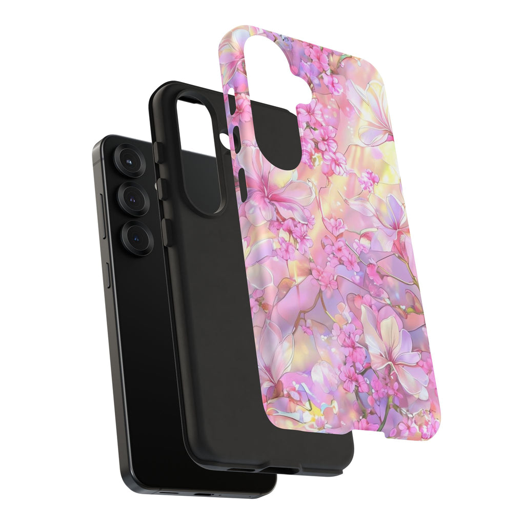 Floral Elegance Tough Phone Case – Dual-Layer Protection for iPhone 17/16/15 & Samsung | Glossy or Matte Finish | Morphesa
