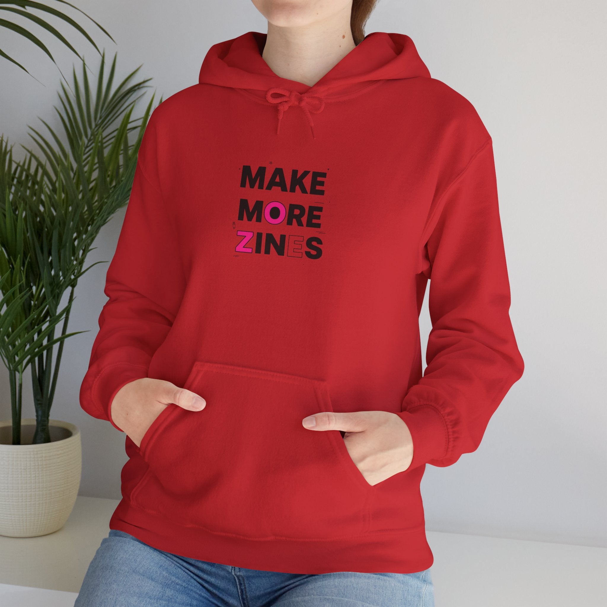 Make More Zines Hoodie | ransom collage, cutout letters design