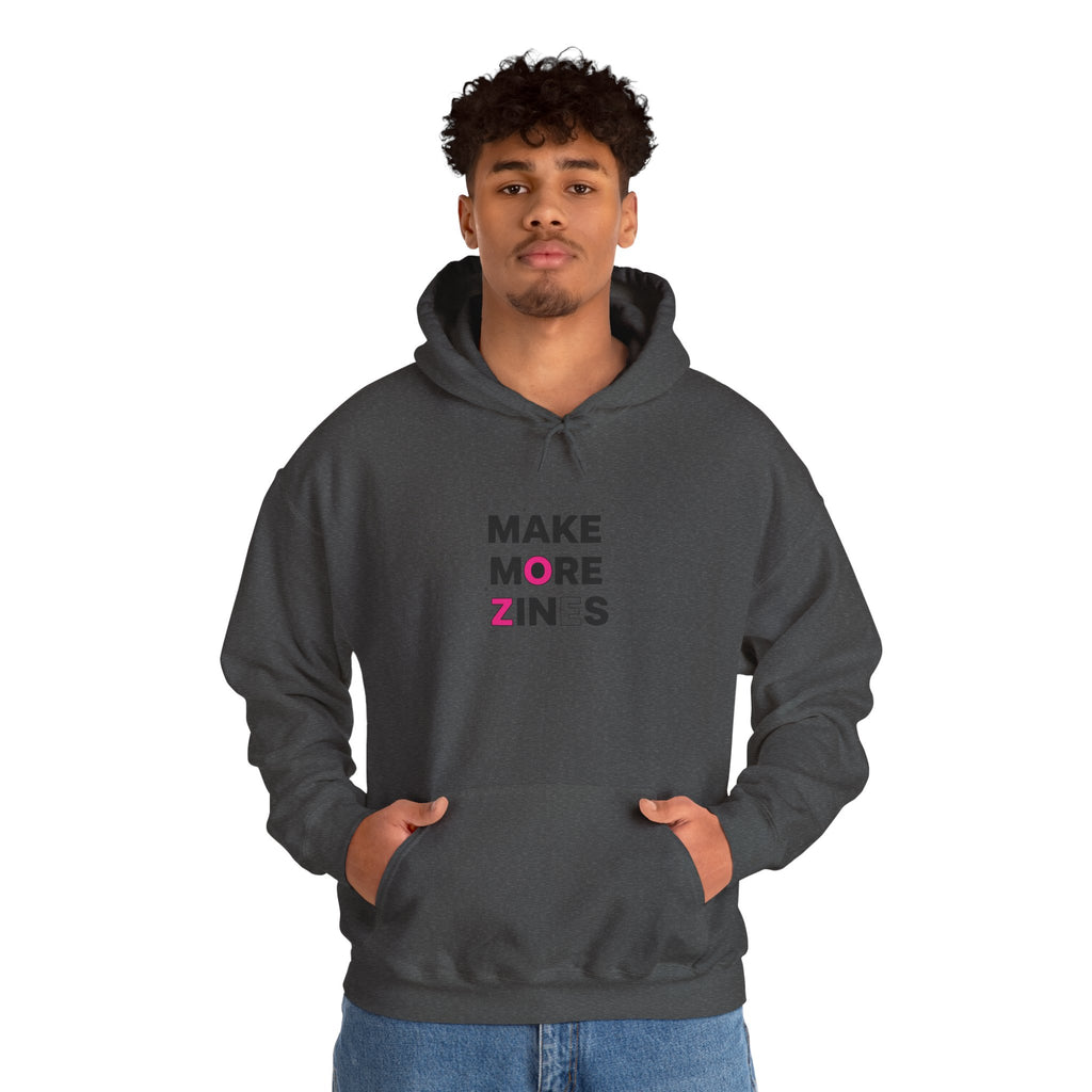 Make More Zines Hoodie | ransom collage, cutout letters design