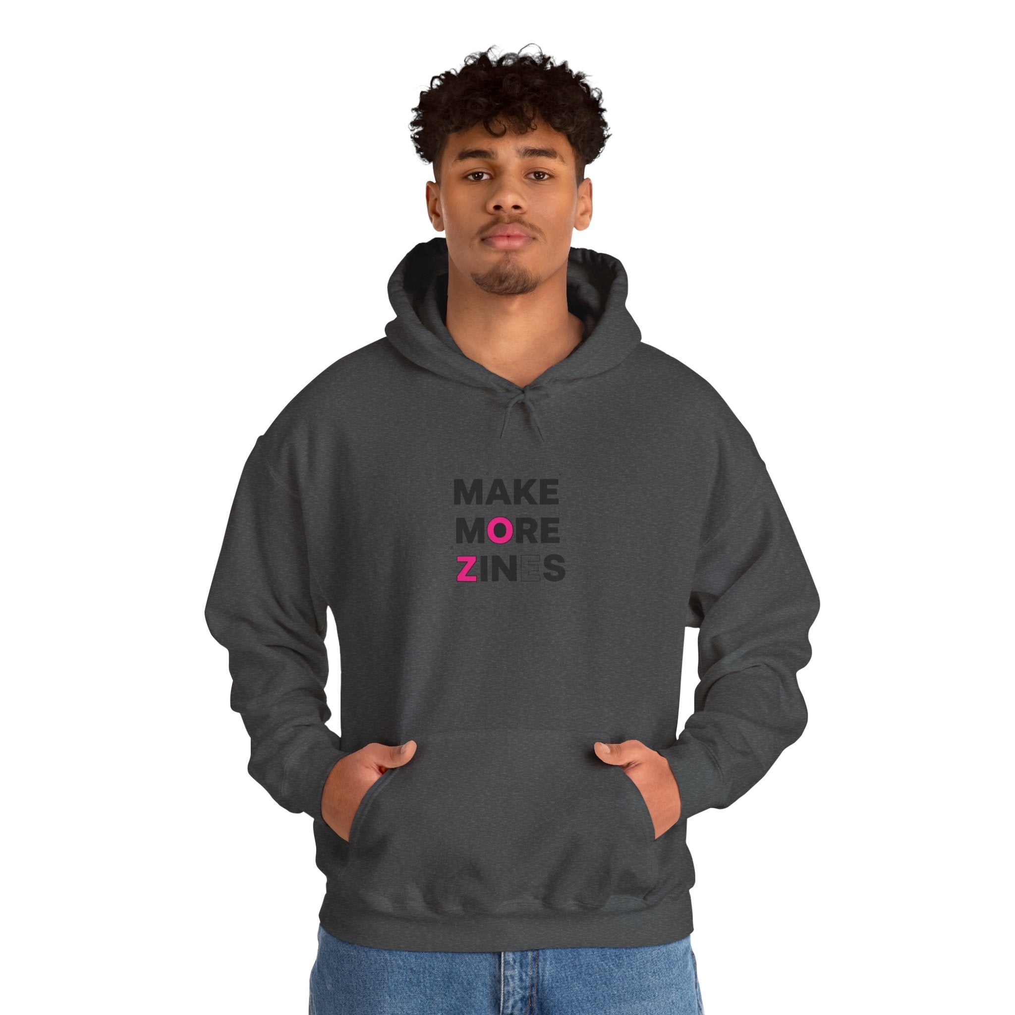 Make More Zines Hoodie | ransom collage, cutout letters design