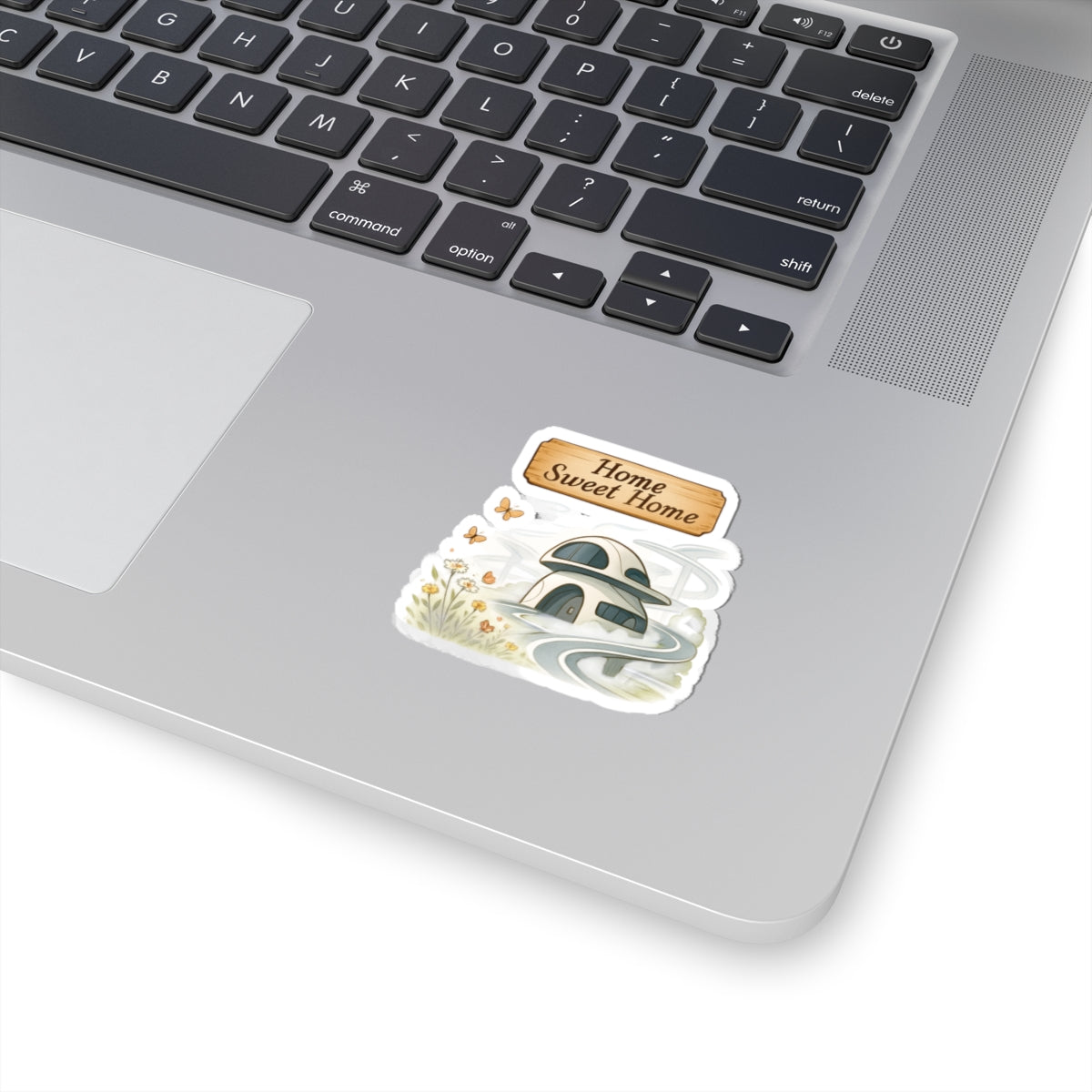 Home Sweet Home Kiss-Cut Sticker — Cozy Cottage Laptop Decal