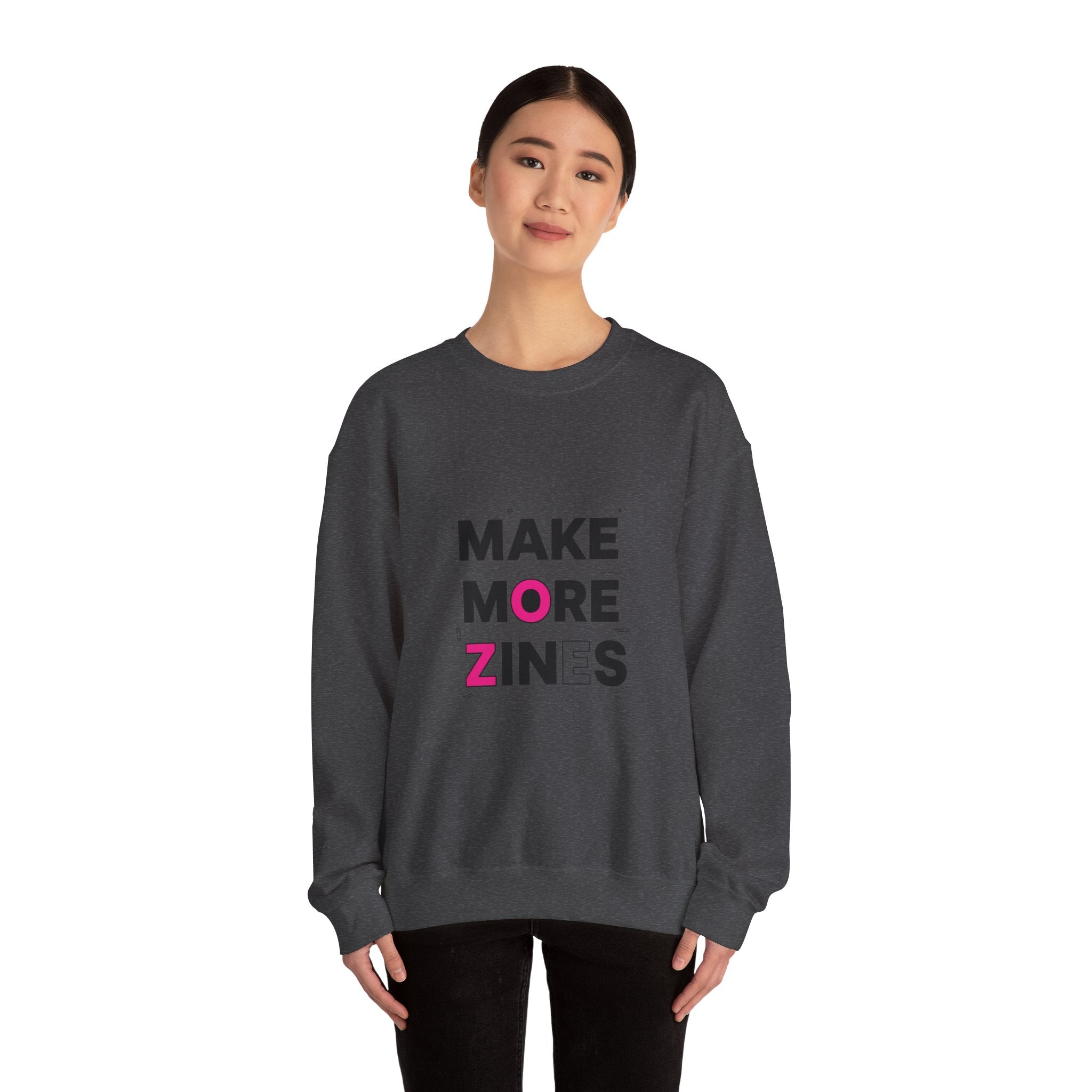 Make More Zines Sweatshirt | ransom collage shirt, zine style tee