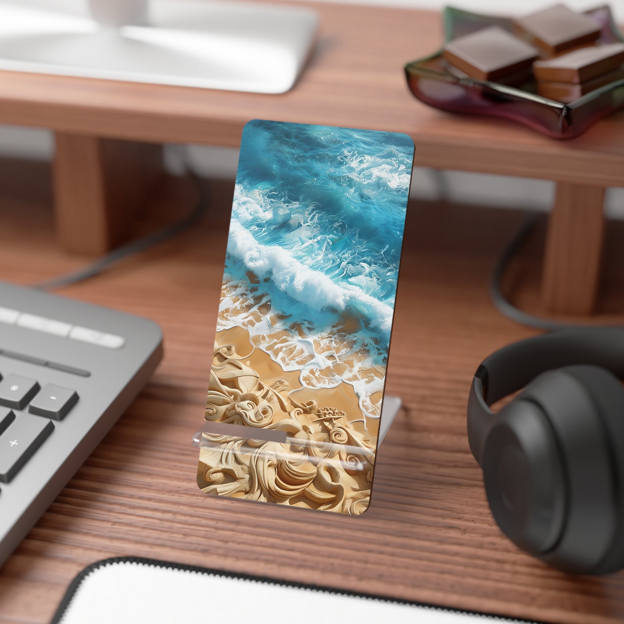 Mobile Display Stand for Smartphones, Coastal Phone Holder, Ocean-Inspired Phone Rest, Seaside Decor, Gifts for Beach Lovers, Desk [...]