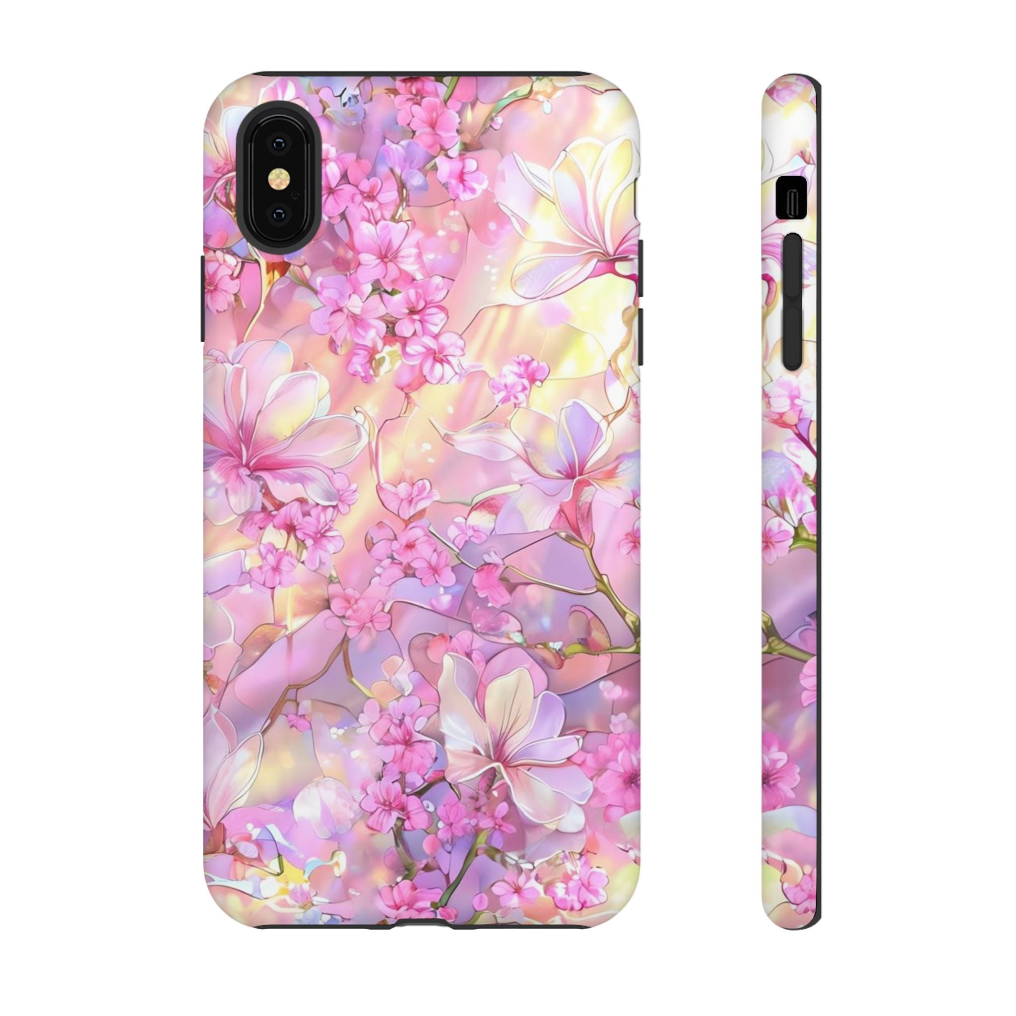 Floral Elegance Tough Phone Case – Dual-Layer Protection for iPhone 17/16/15 & Samsung | Glossy or Matte Finish | Morphesa
